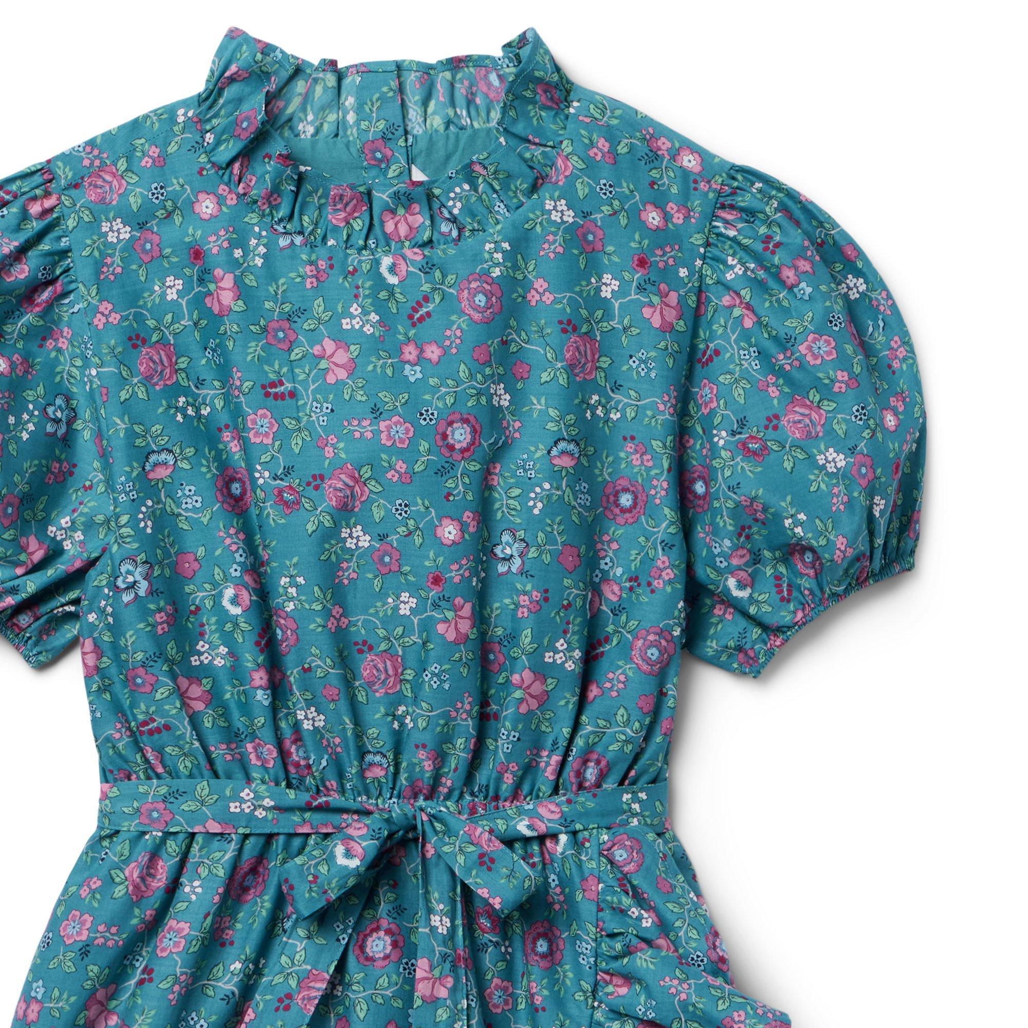 Floral Ruffle Wrap Dress image number 3