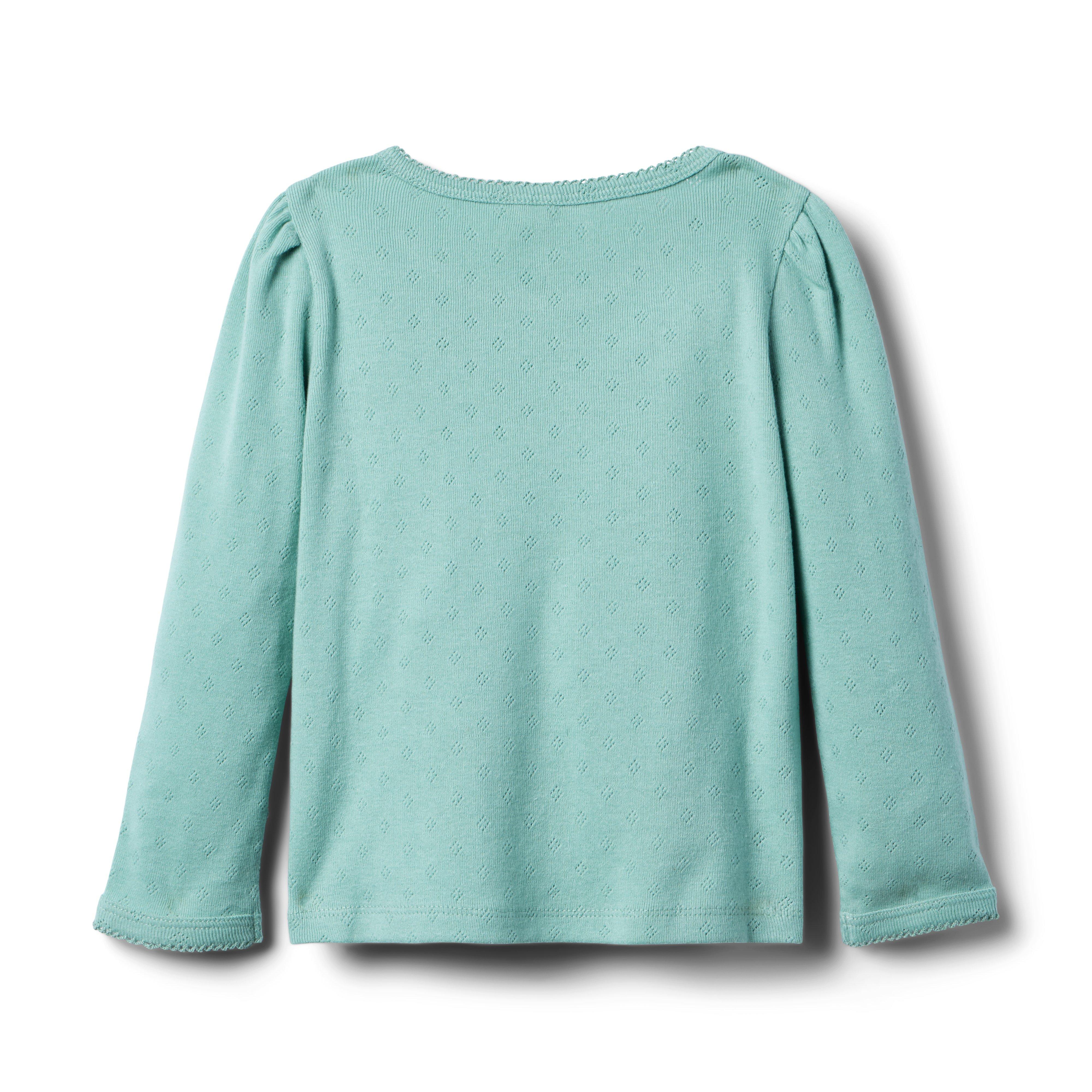 Pointelle Bow Tee image number 1
