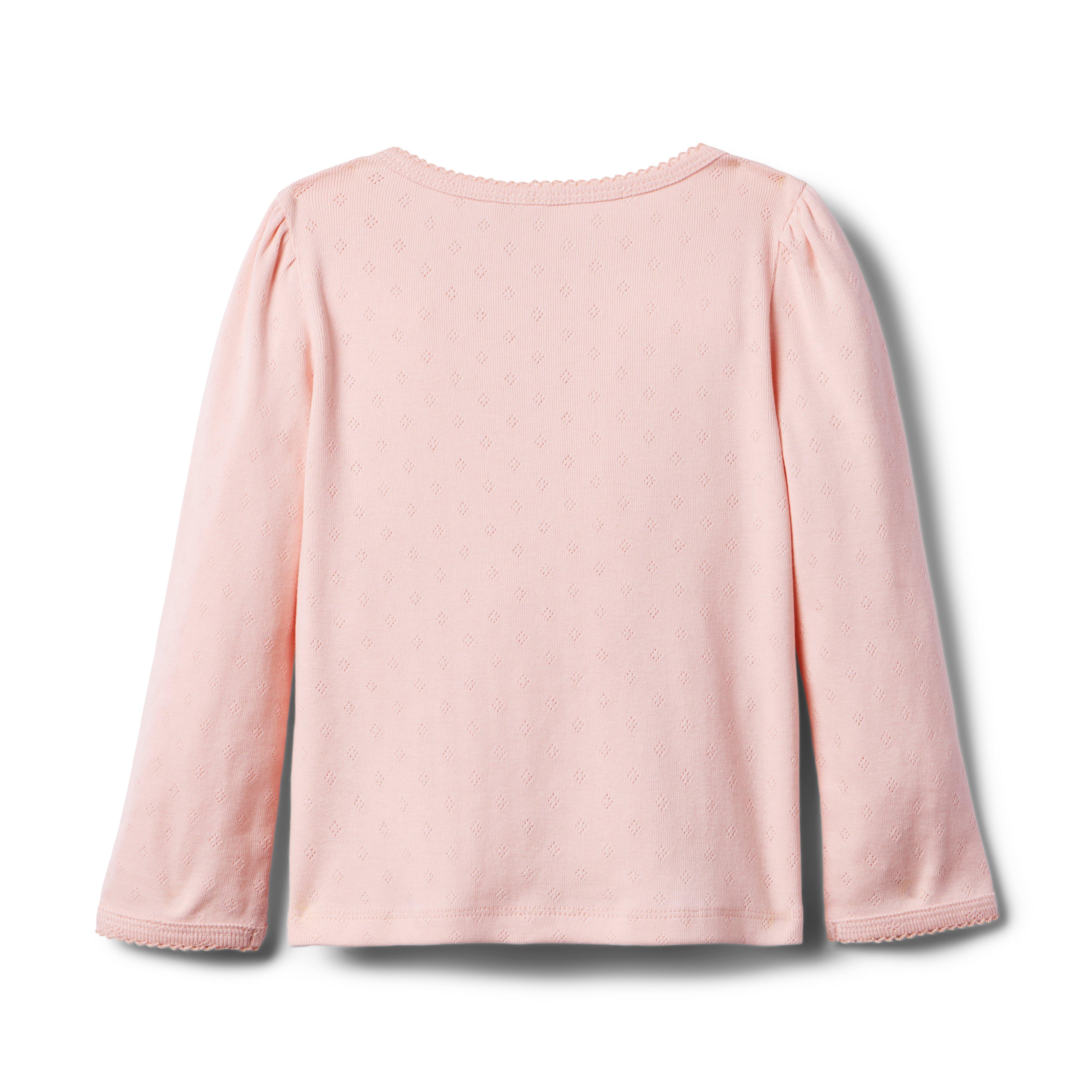 Pointelle Bow Tee image number 1