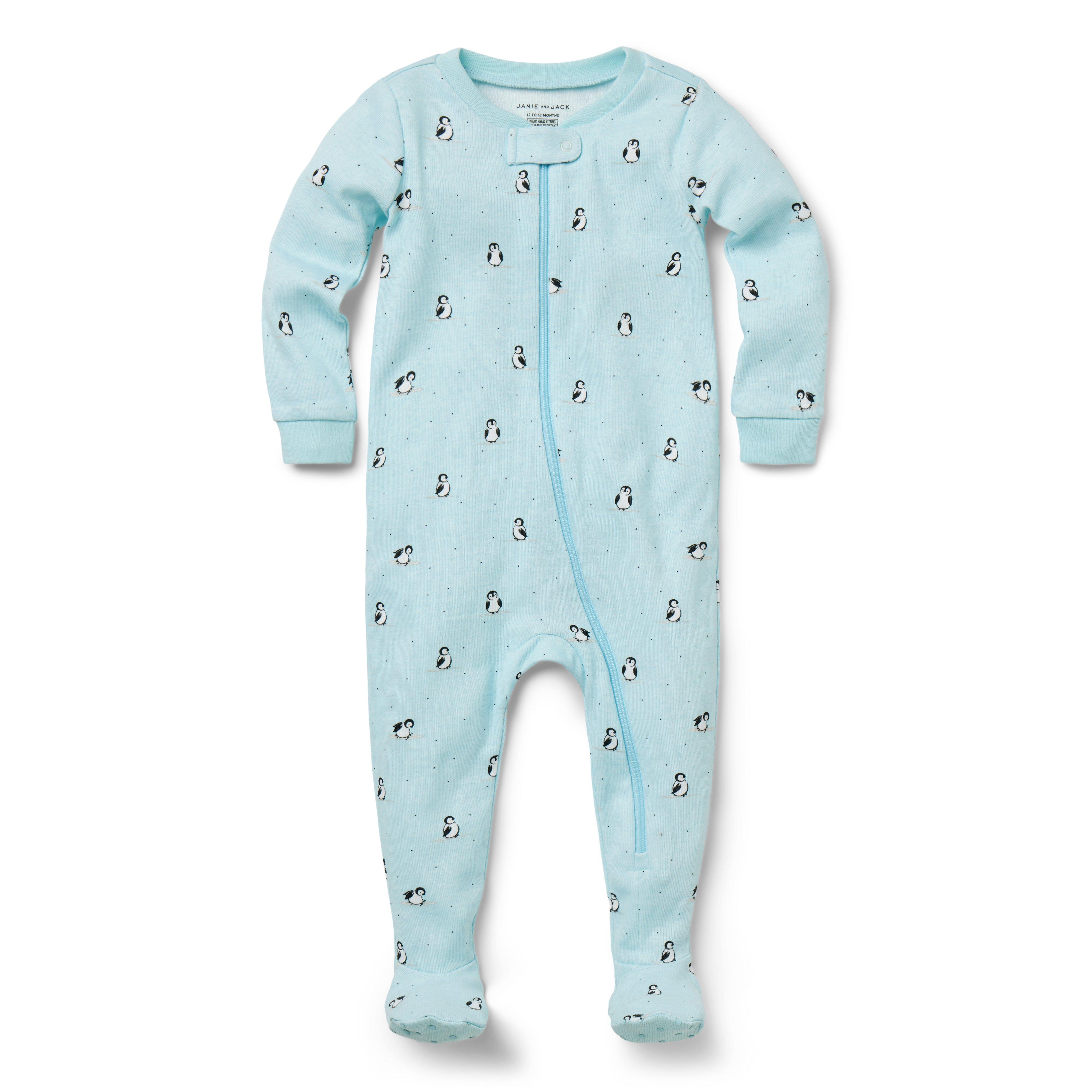 Baby Good Night Footed Pajama In Penguin image number 0
