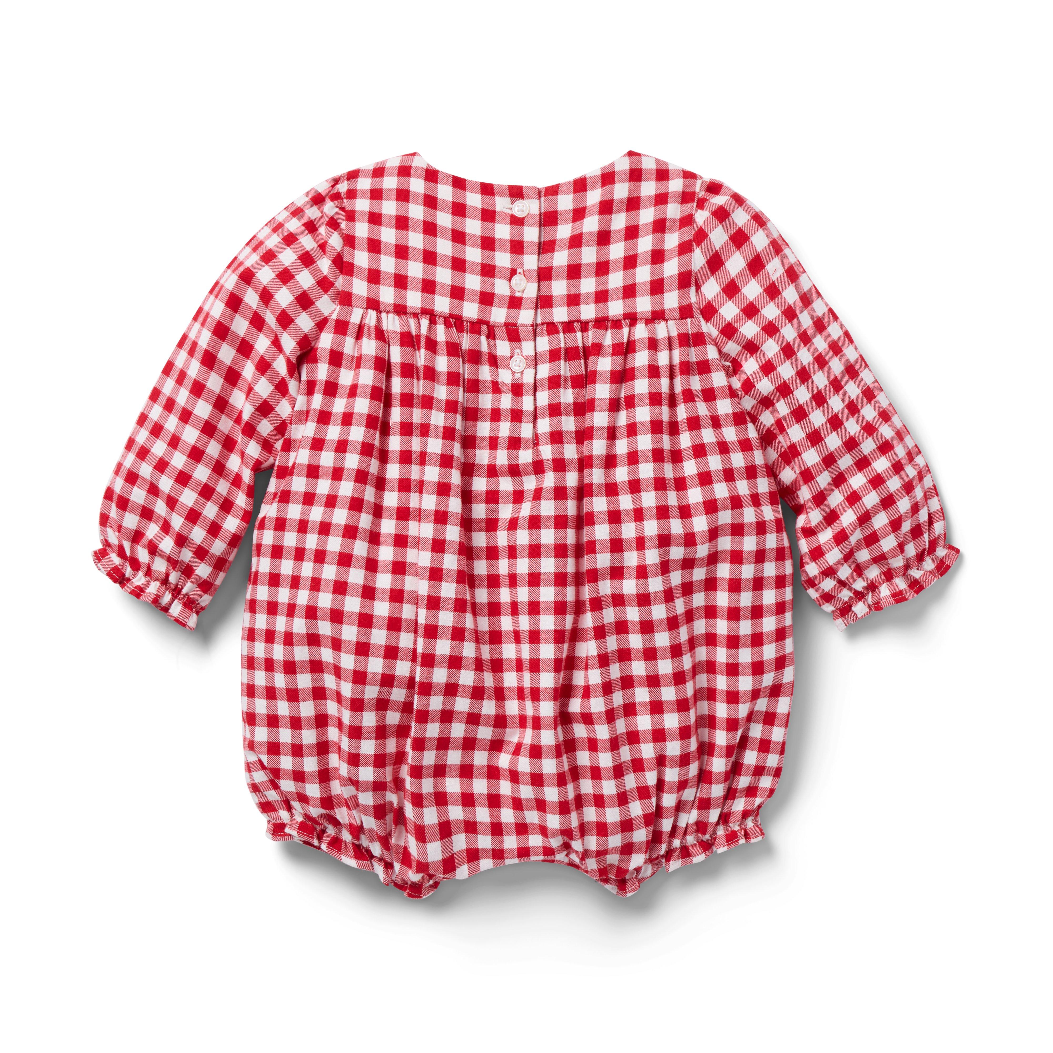 Baby Gingham Bow Romper image number 1