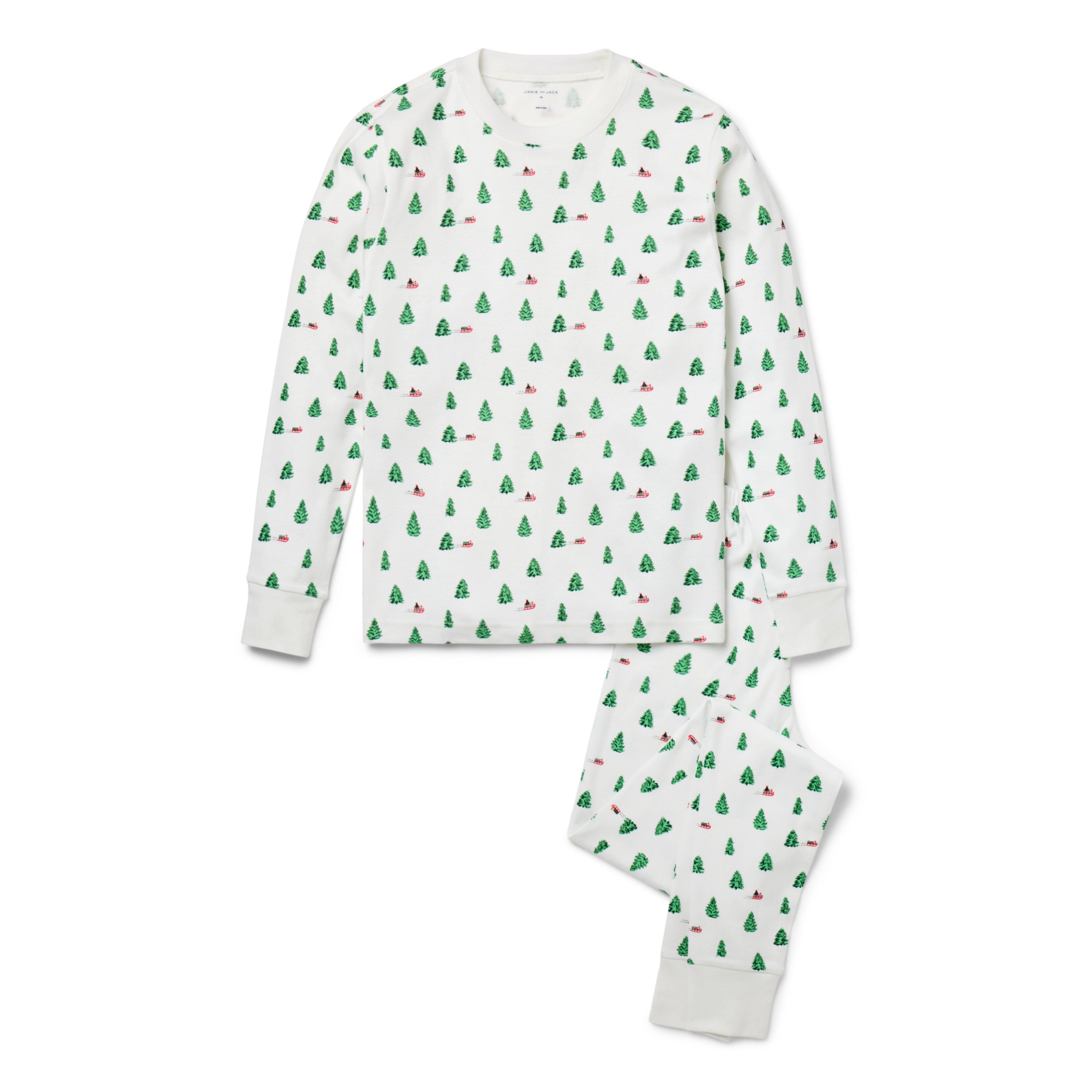 Men's Good Night Pajamas In Holiday Tree