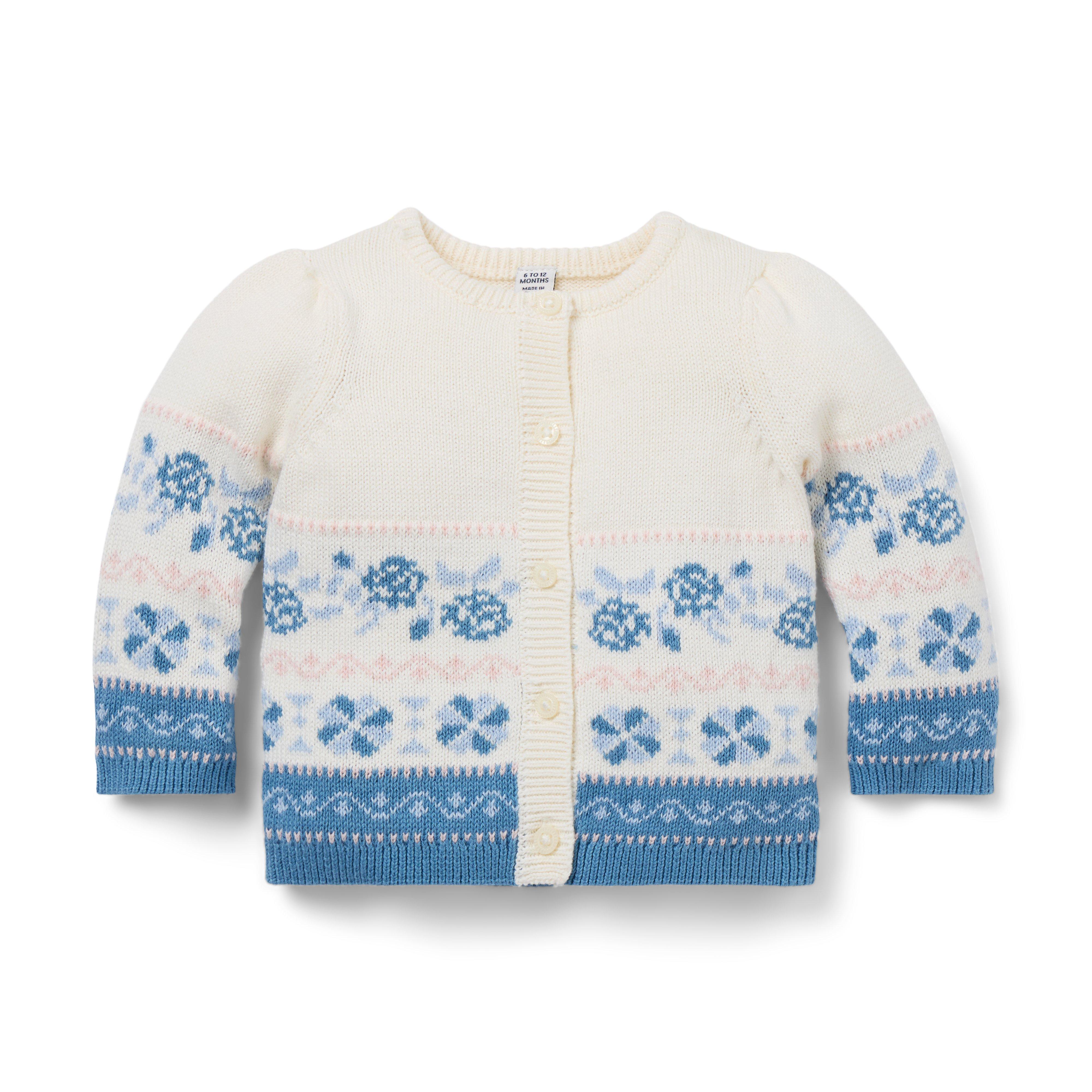 Baby Floral Fair Isle Cardigan