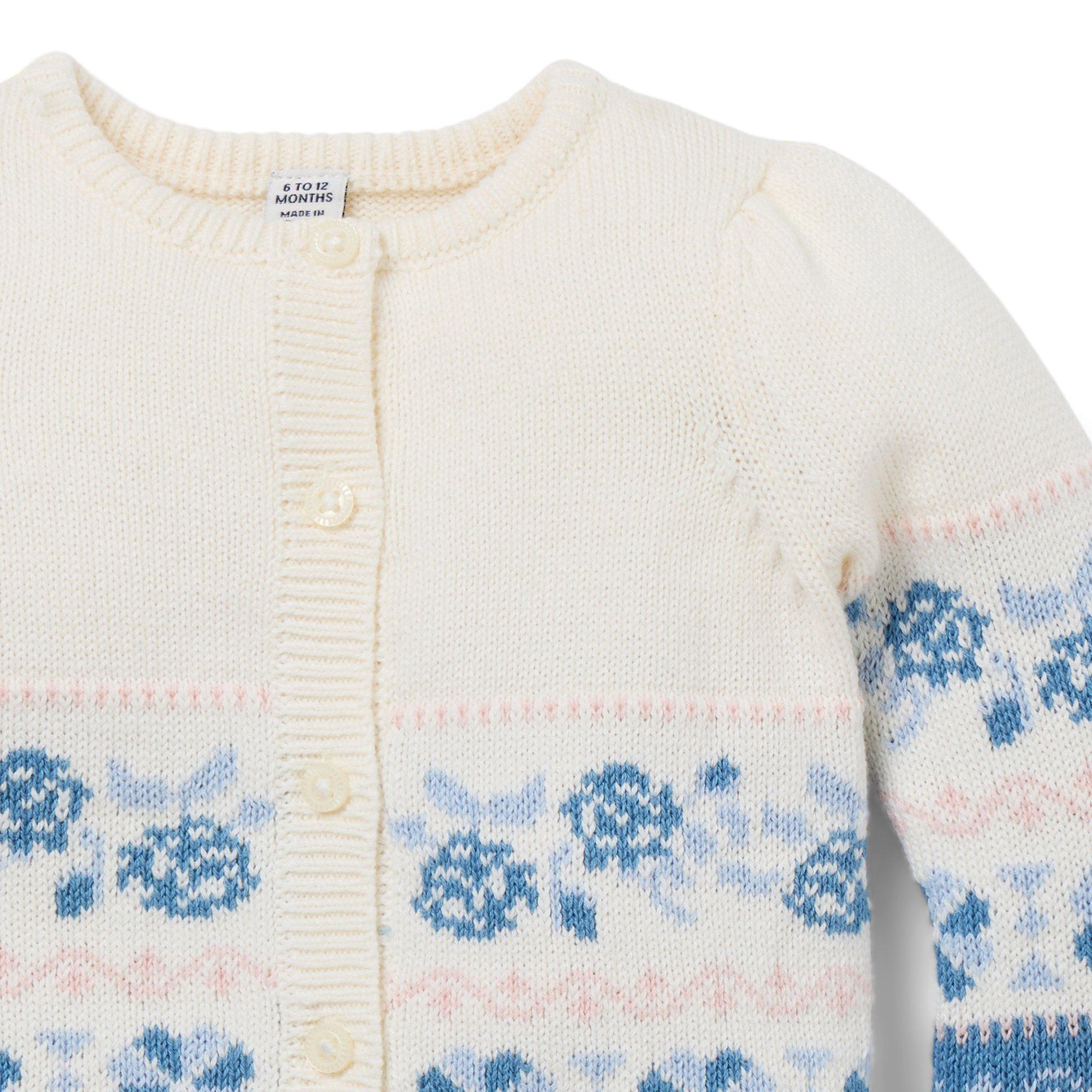 Baby Floral Fair Isle Cardigan image number 2