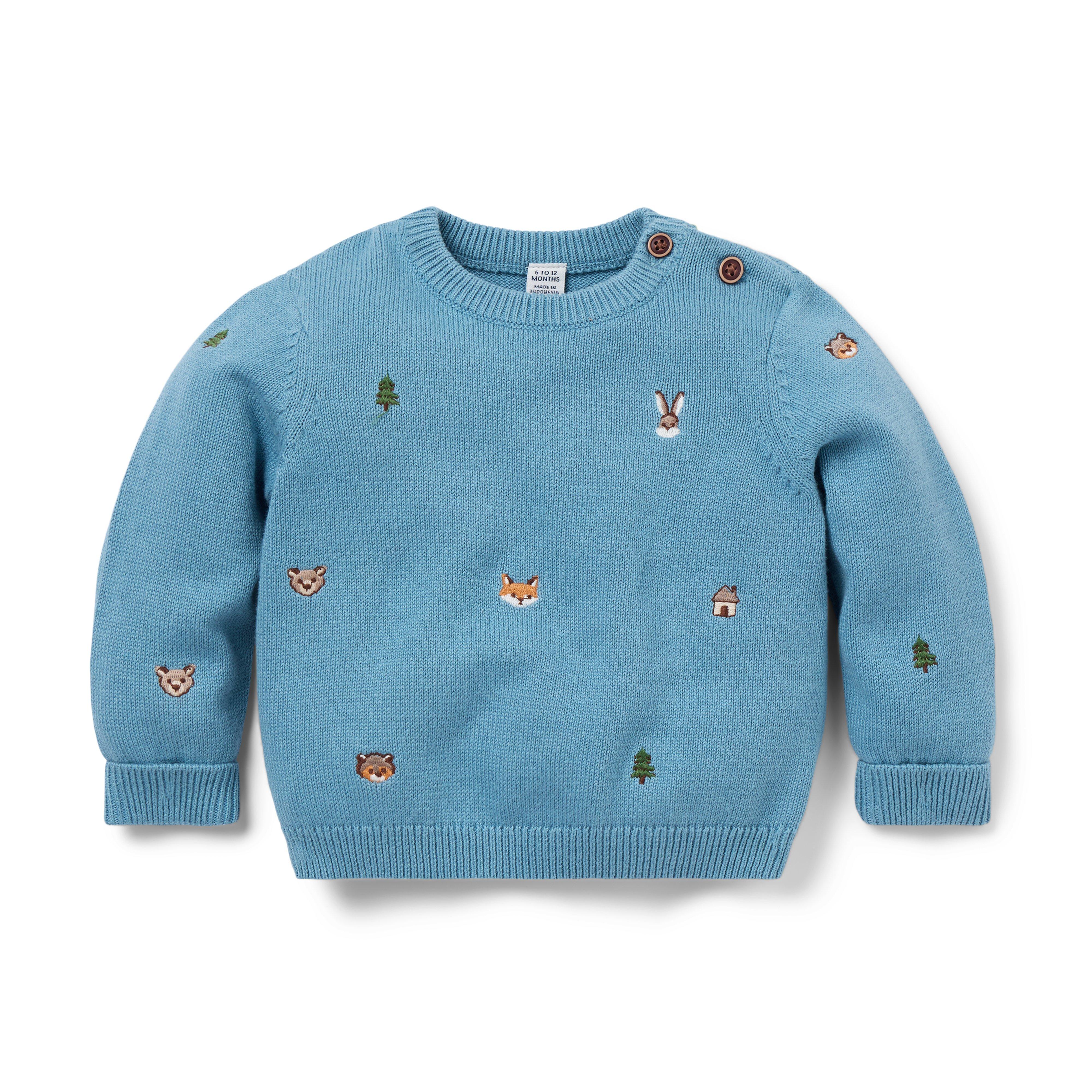 Baby Embroidered Forest Friends Sweater image number 0