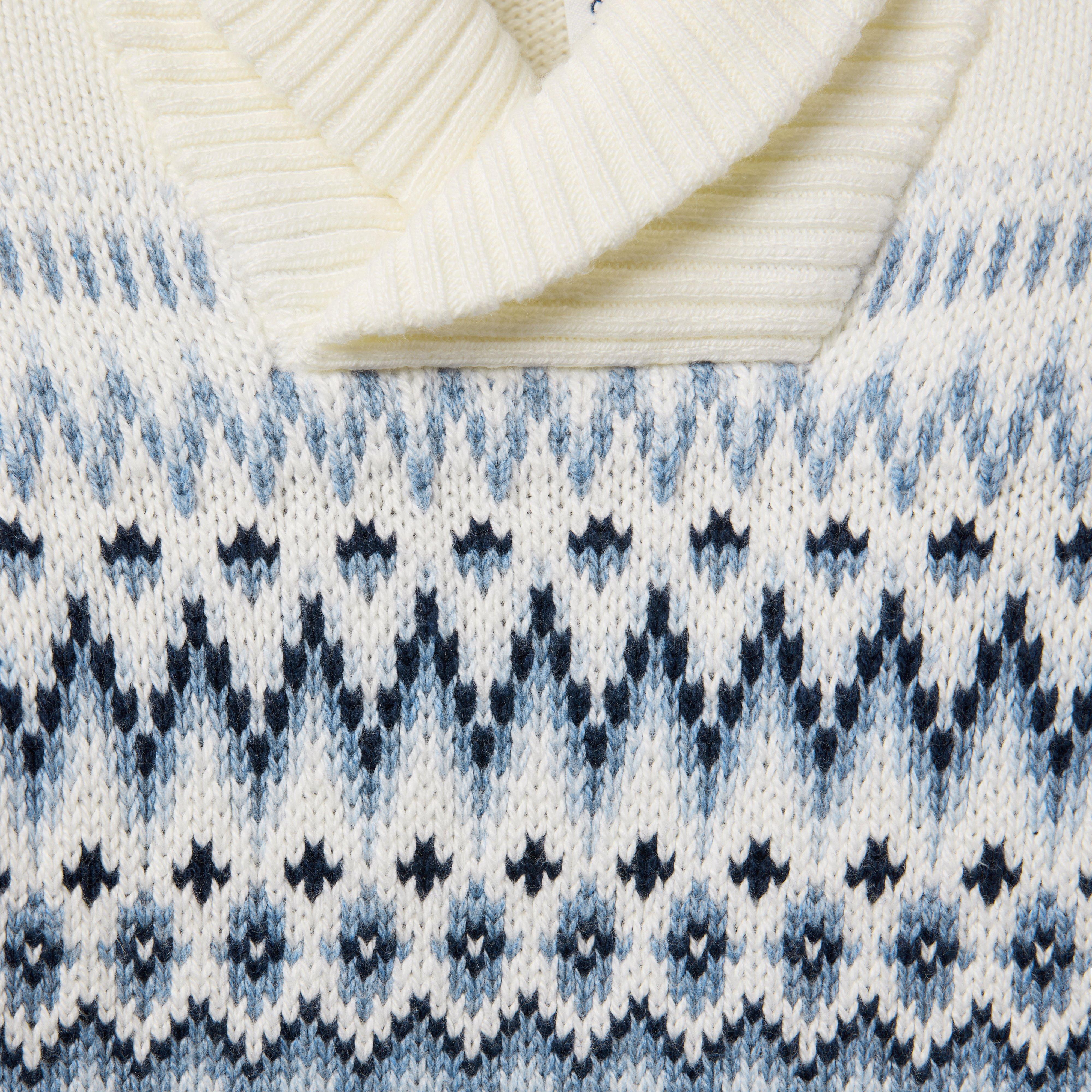 Fair Isle Shawl Collar Sweater image number 1