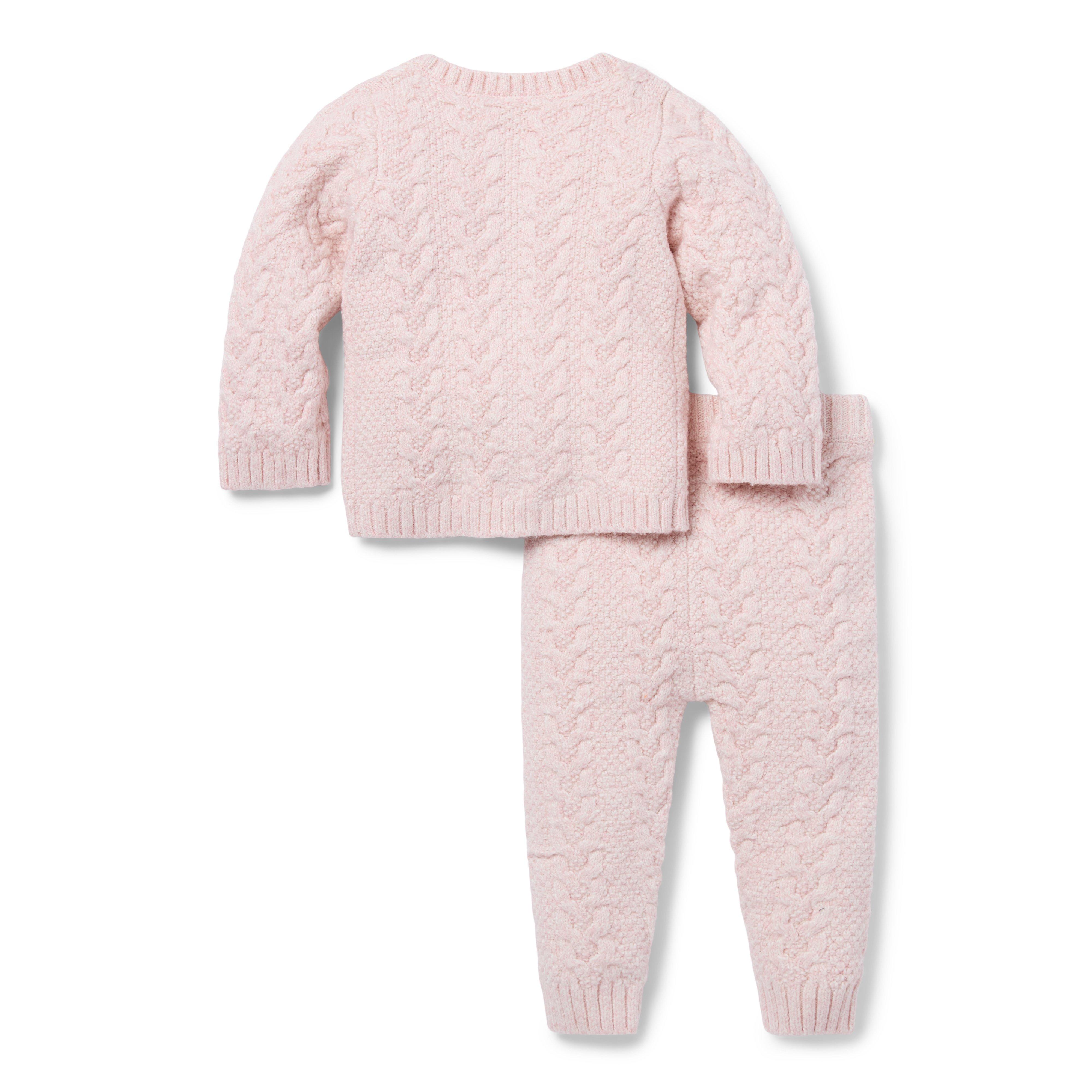 Baby Cable Knit Cardigan Matching Set image number 1