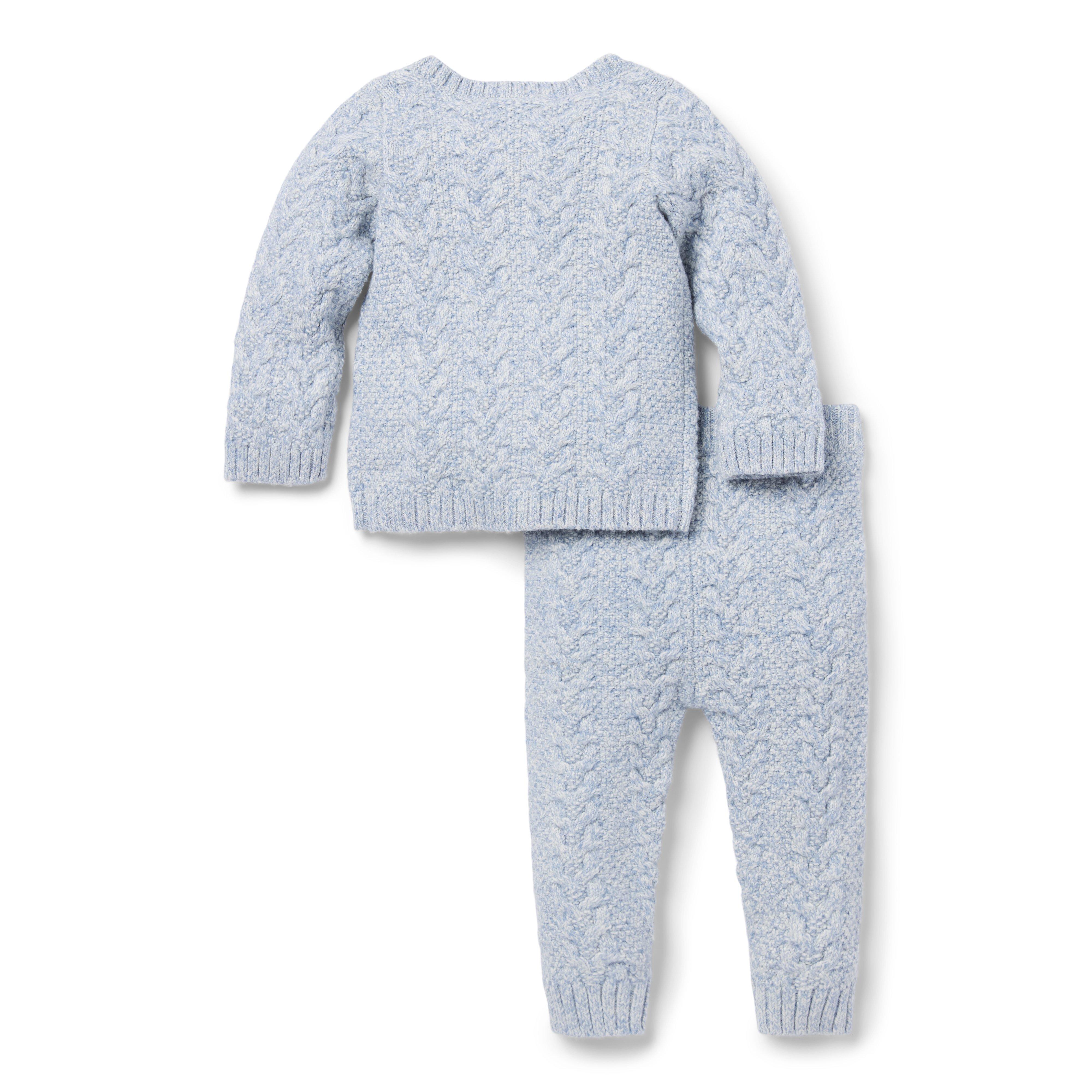Baby Cable Knit Cardigan Matching Set image number 1