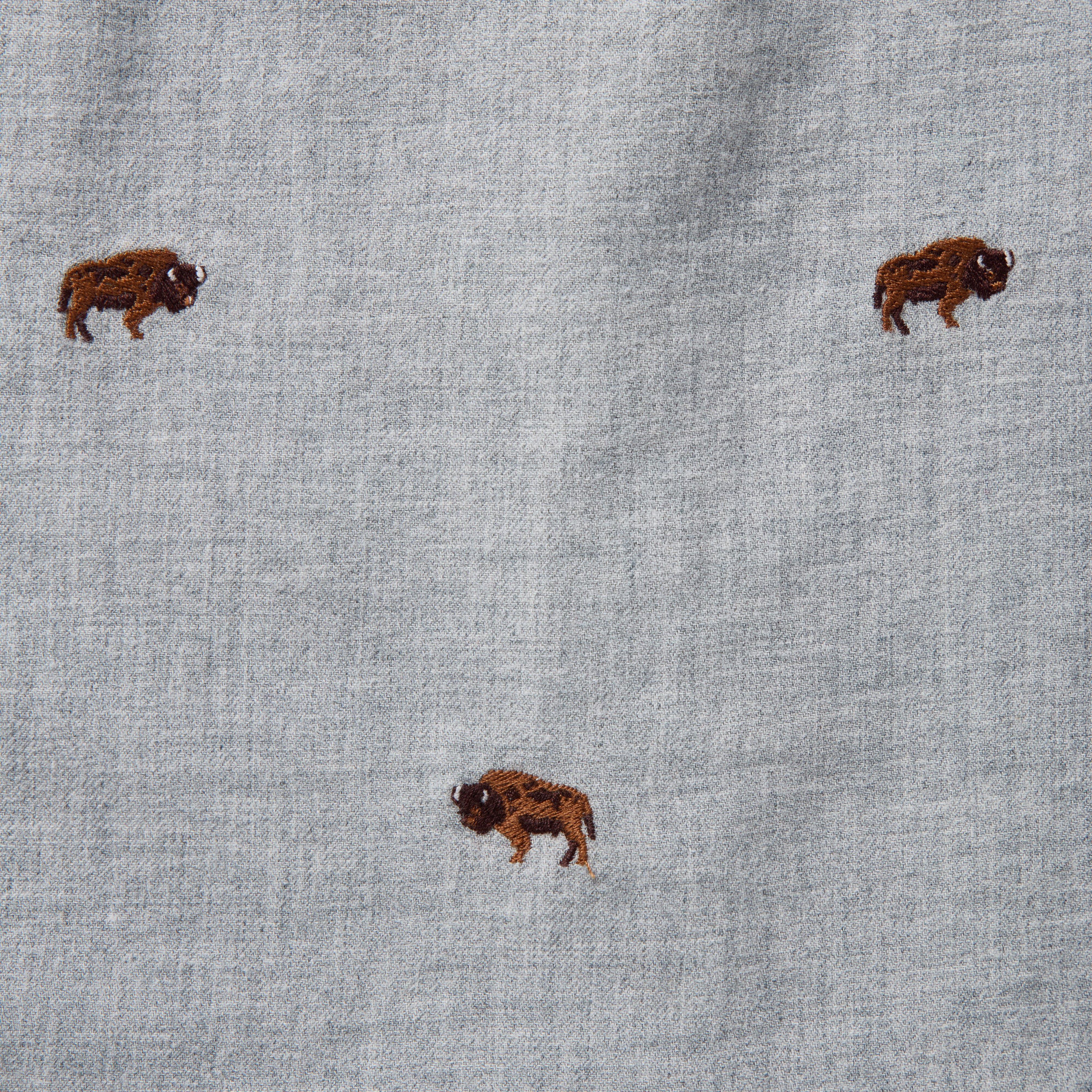 Embroidered Buffalo Flannel Shirt image number 1