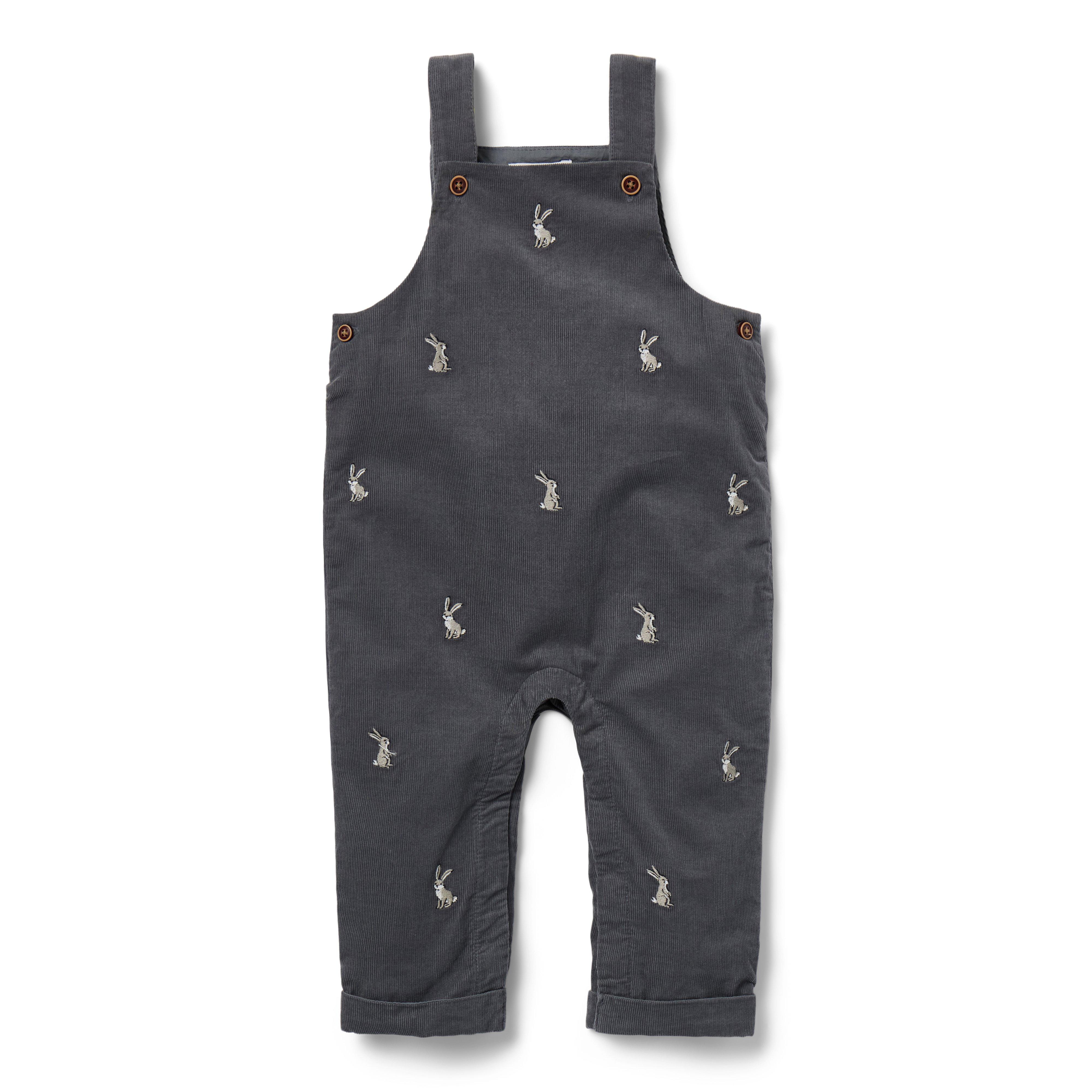 Baby Embroidered Bunny Corduroy Overall image number 0