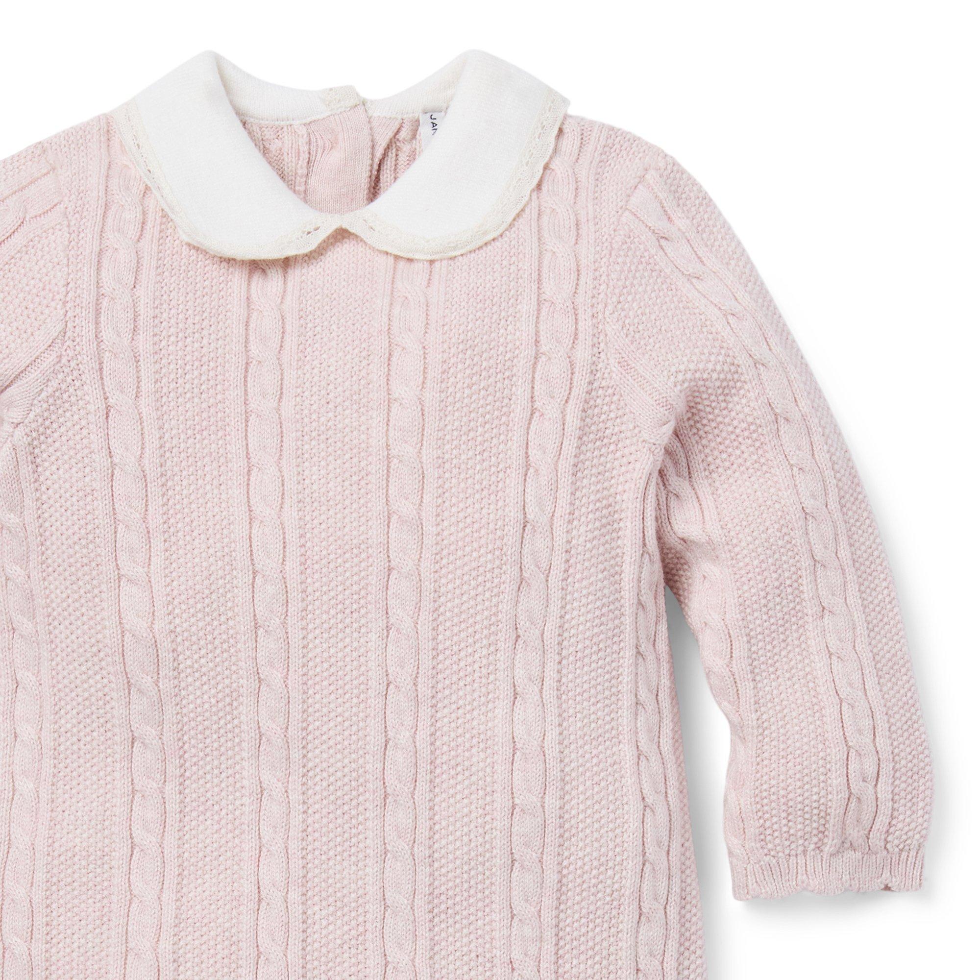 Baby Cable Knit Collared One-Piece image number 2