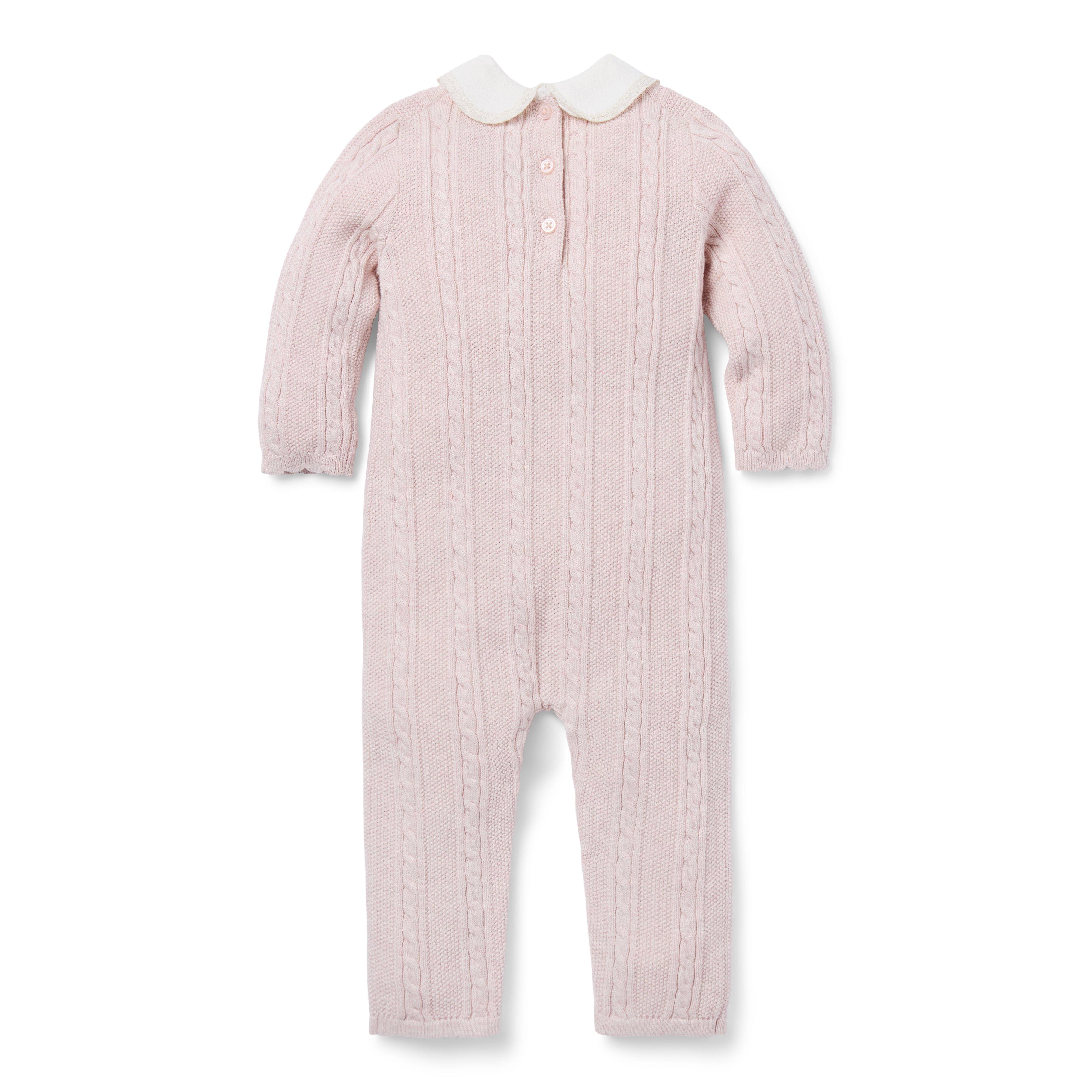 Baby Cable Knit Collared One-Piece image number 1