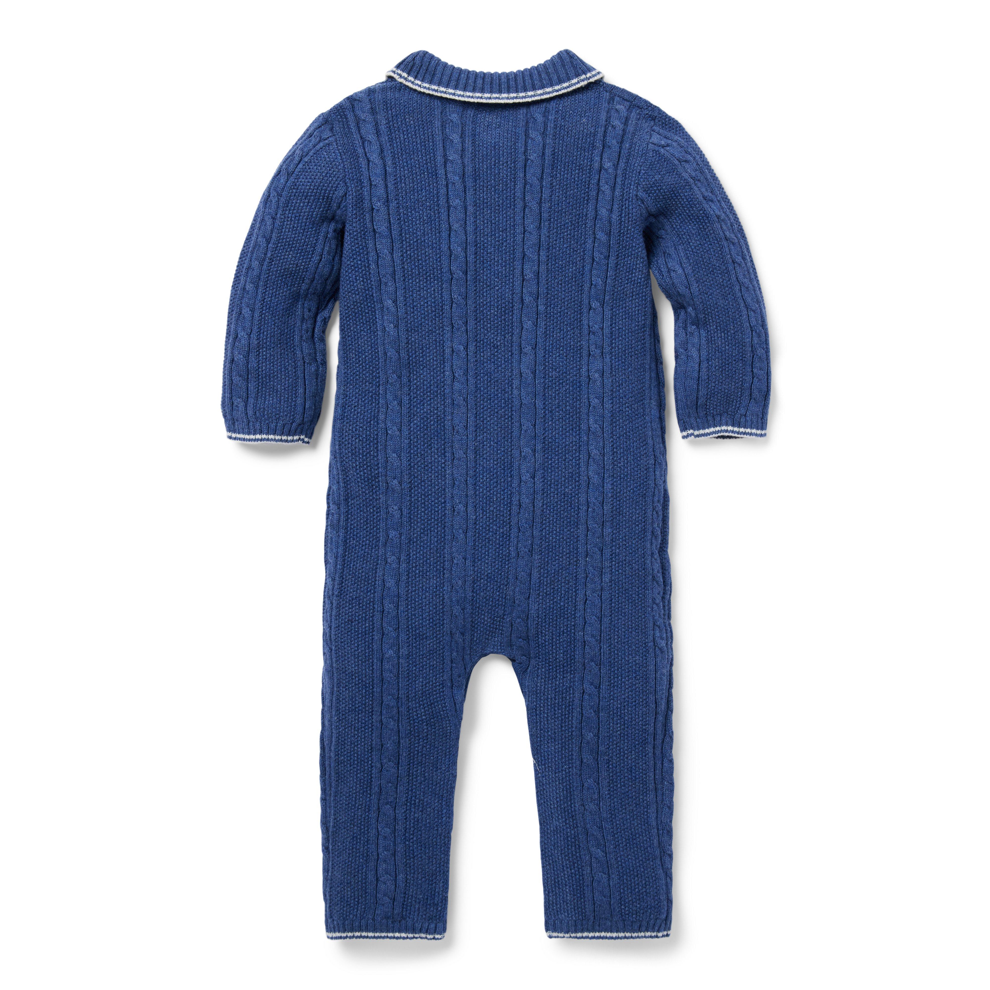 Baby Collared Cable Knit One-Piece image number 1