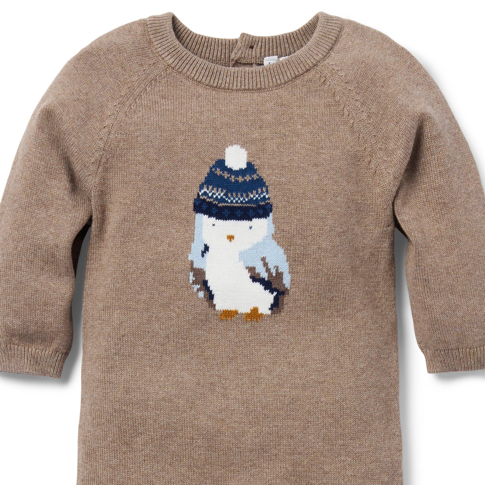 Baby Owl Sweater One-Piece image number 3