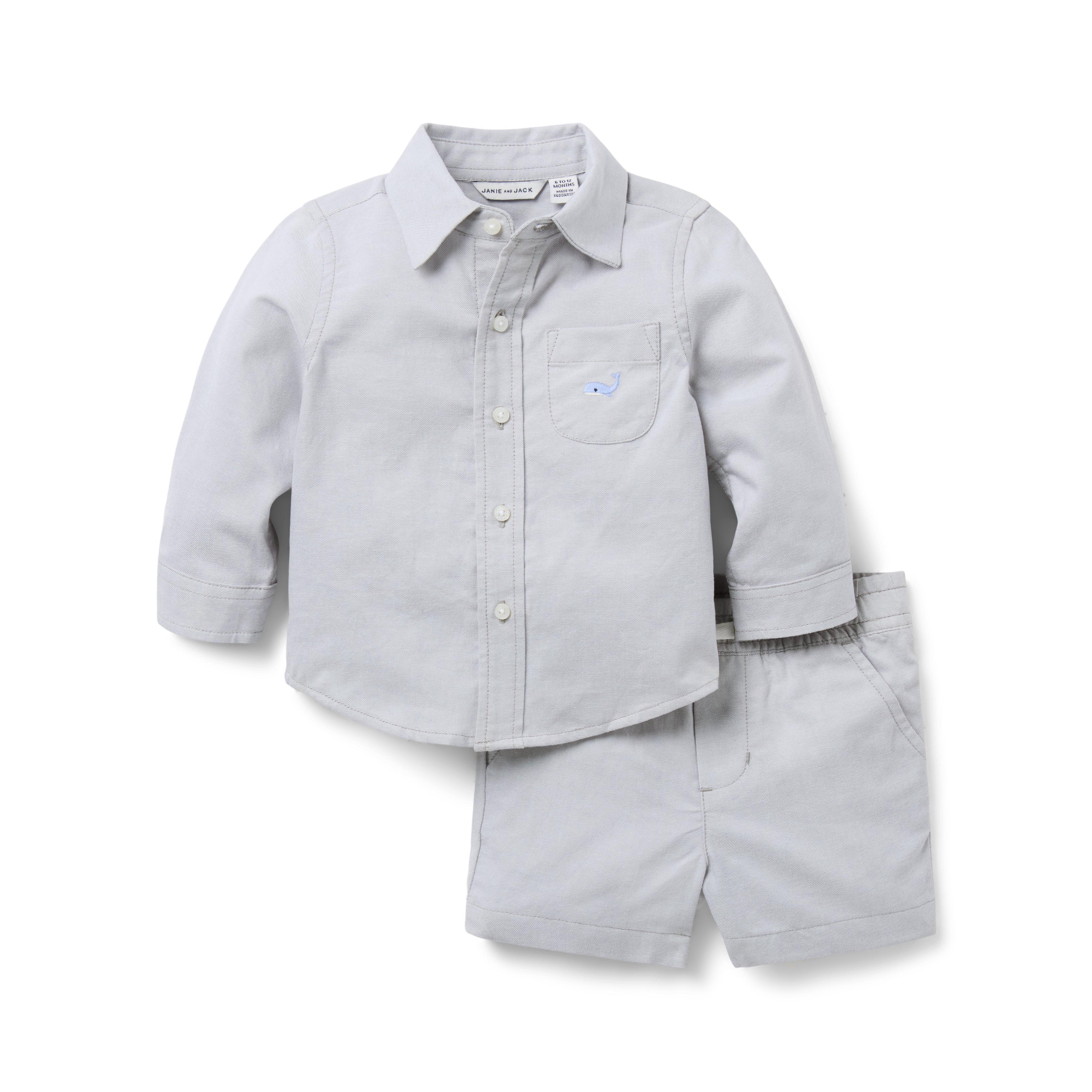 Baby Classic Grey Heather The Long Sleeve Cabana Matching