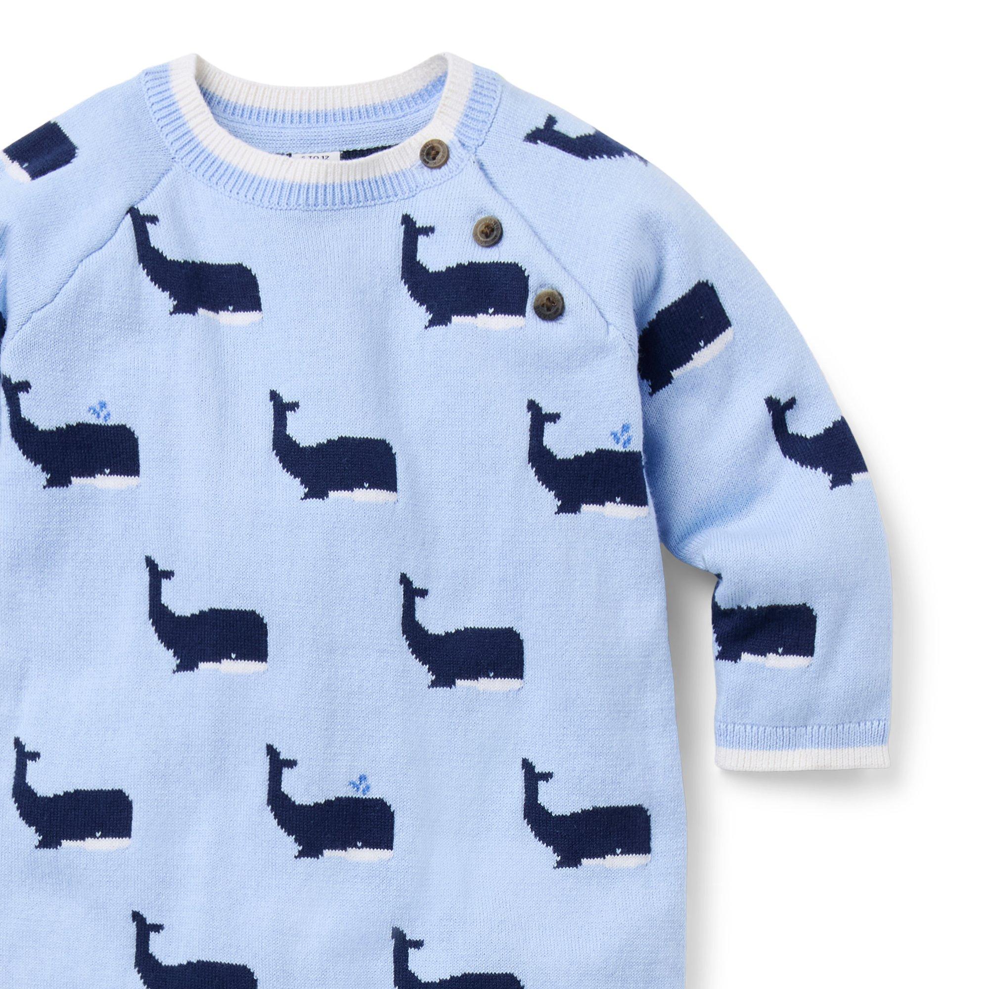 Baby Whale Sweater One-Piece image number 2