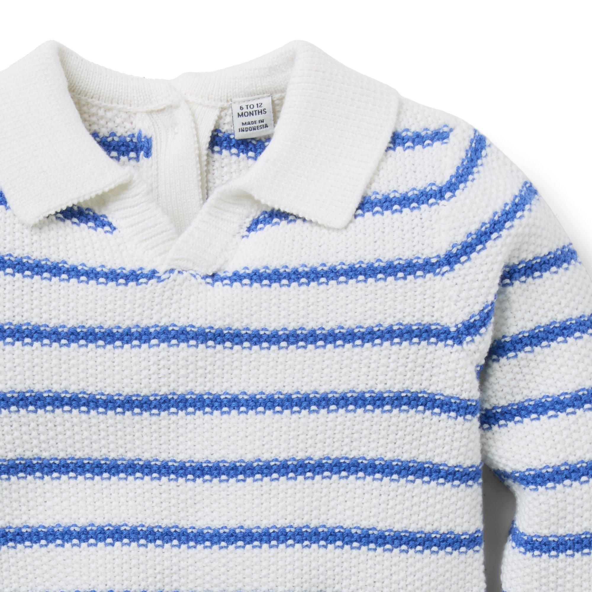 Baby Striped Collared Sweater image number 2