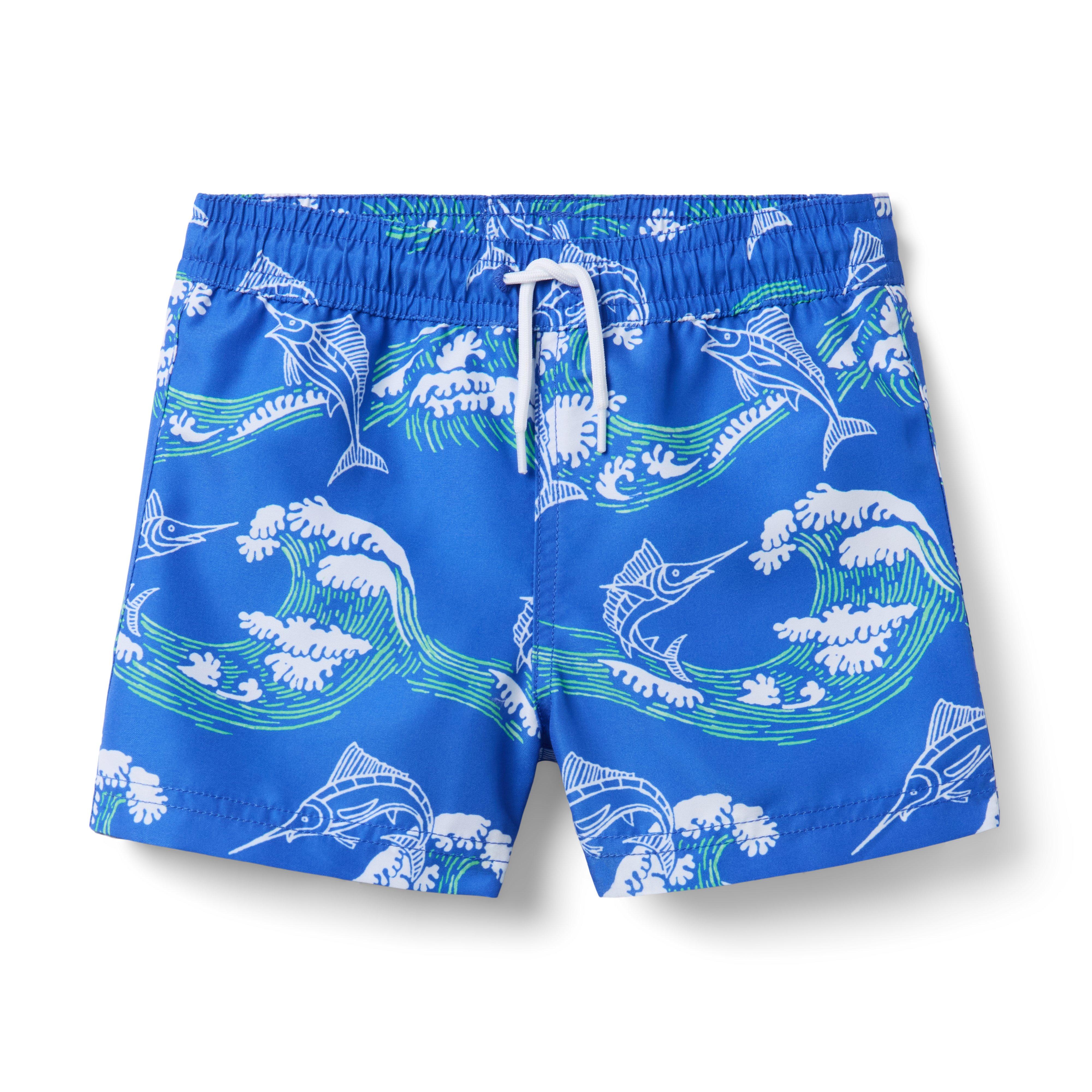 Recycled Animal Map Swim Trunk