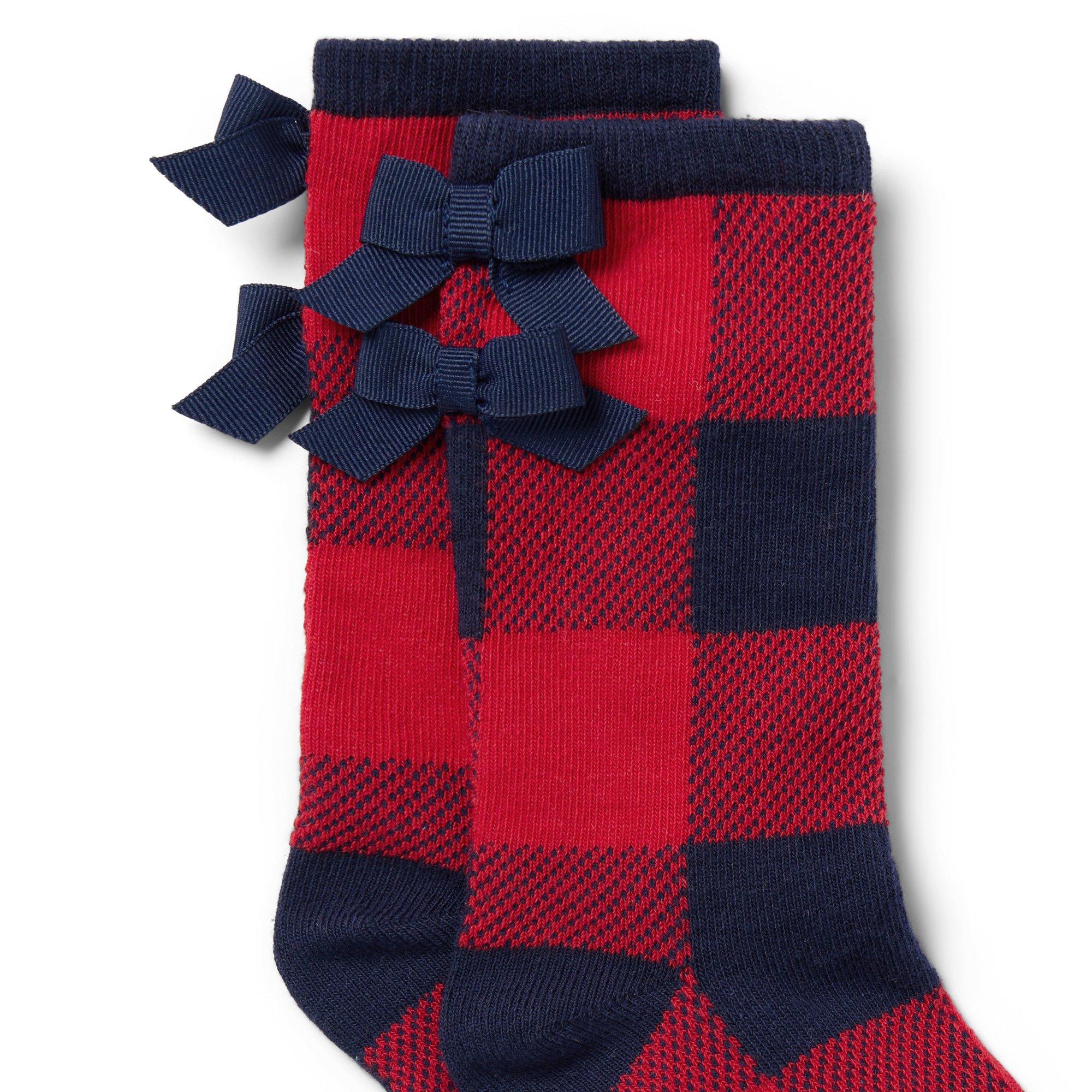 Plaid Bow Sock image number 1