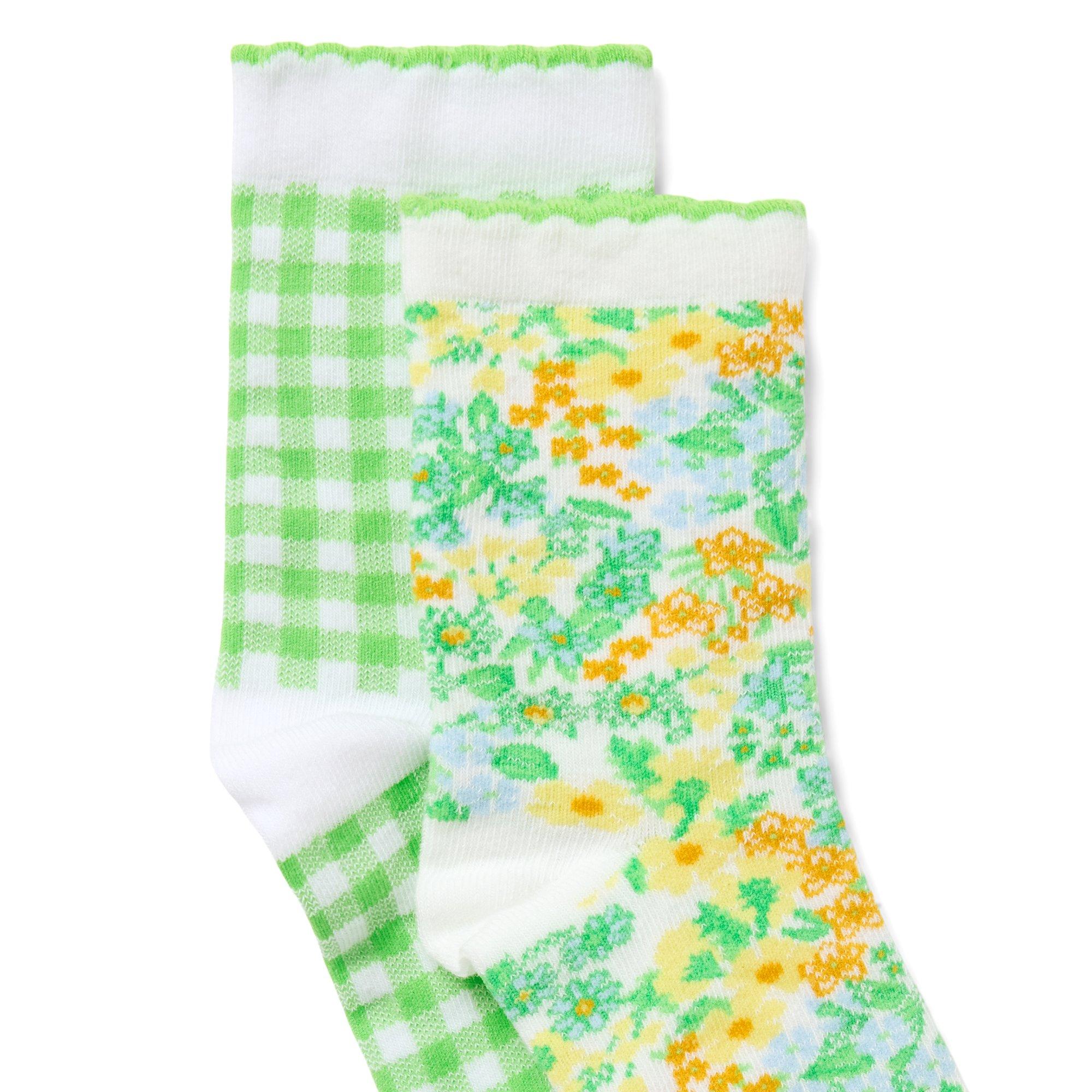 Floral And Gingham Sock 2-Pack image number 1