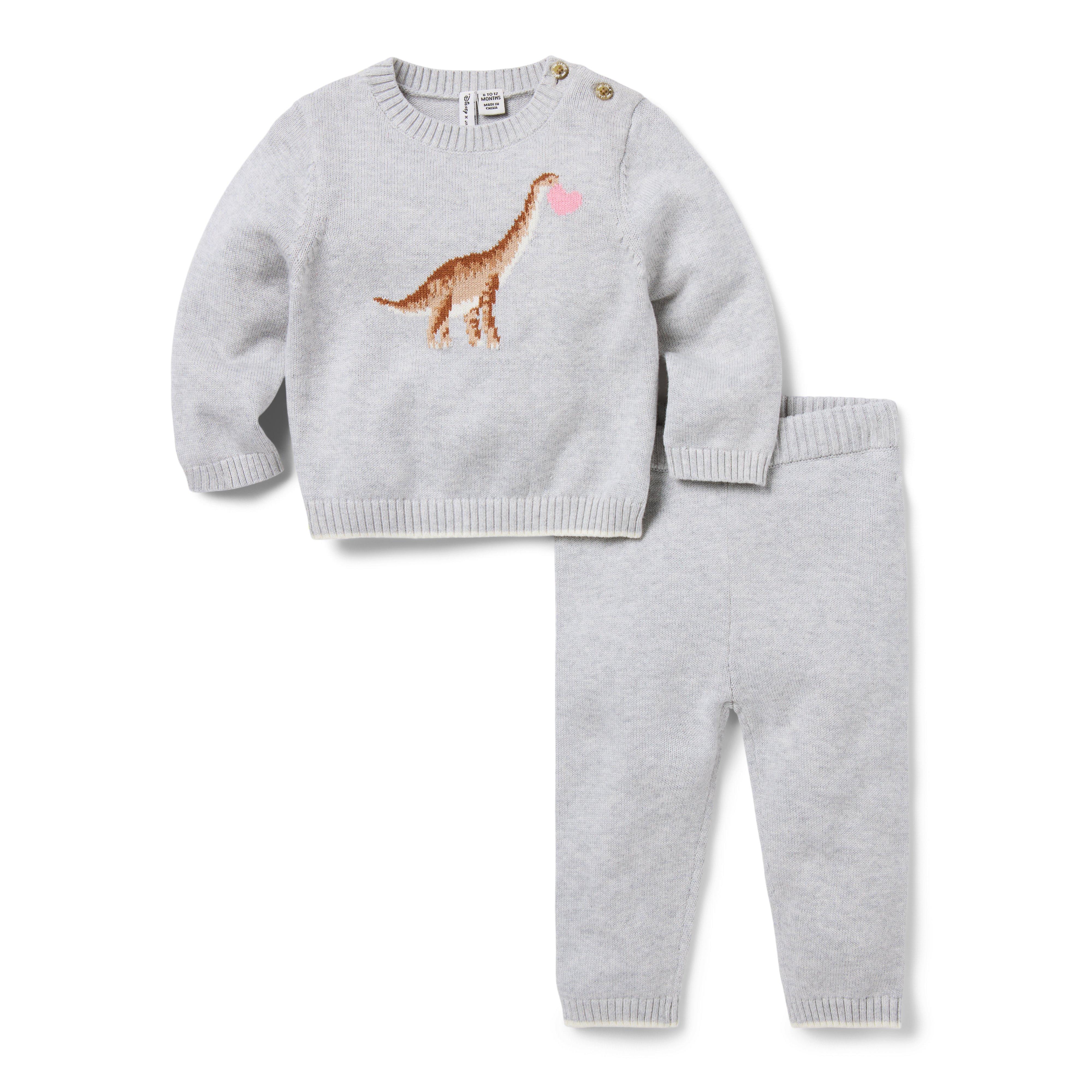 Baby Dinosaur Heart Matching Sweater Set image number 0