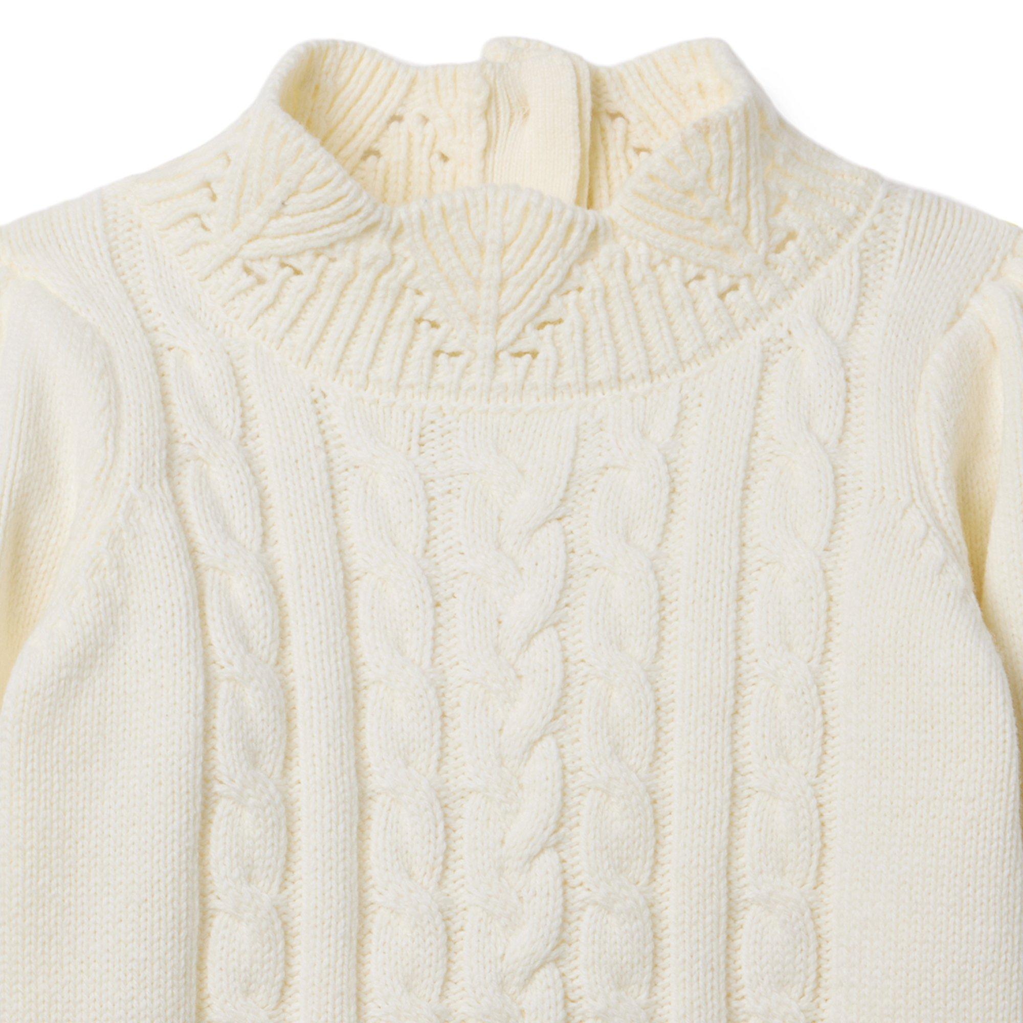 Pointelle Cable Knit Sweater image number 2
