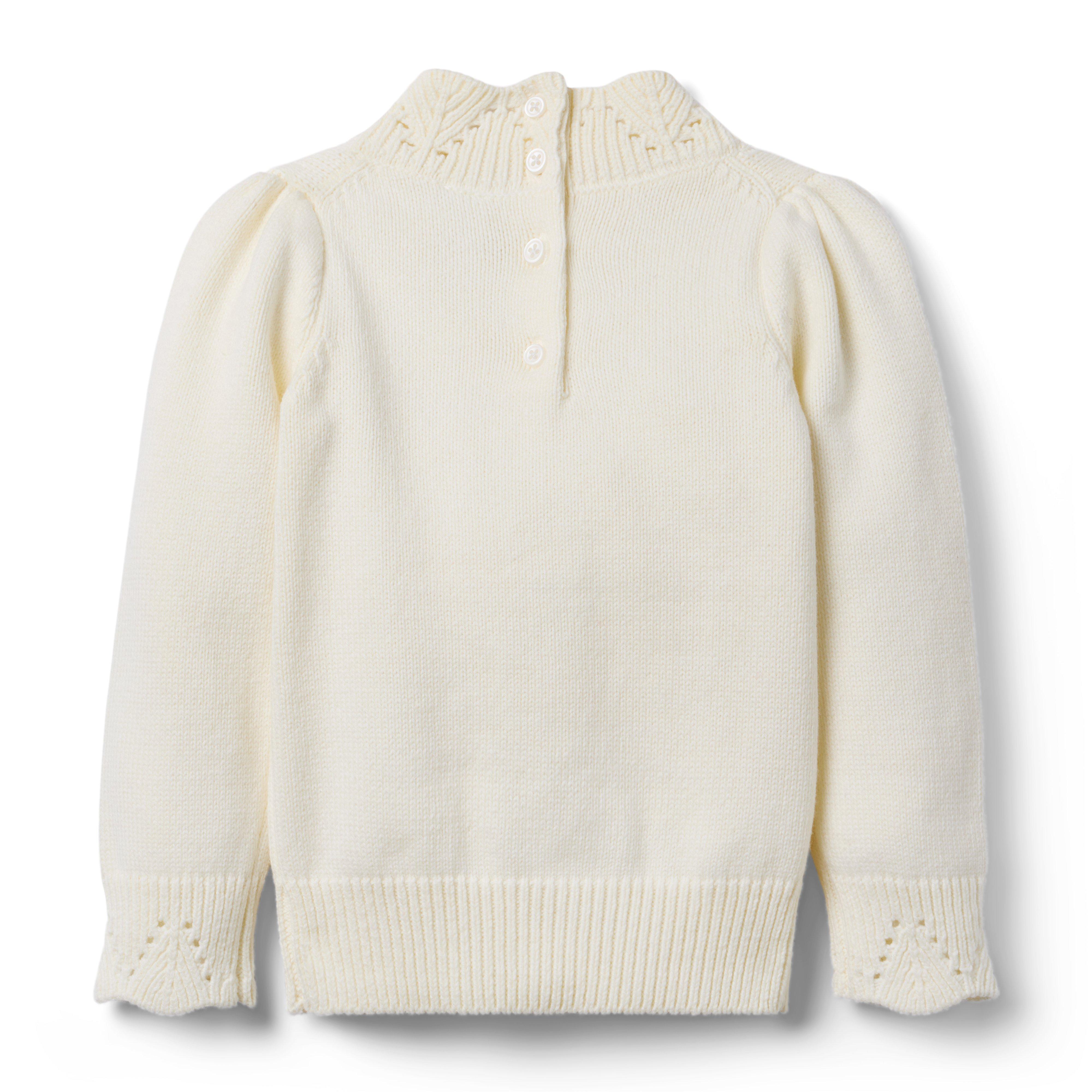 Pointelle Cable Knit Sweater image number 1