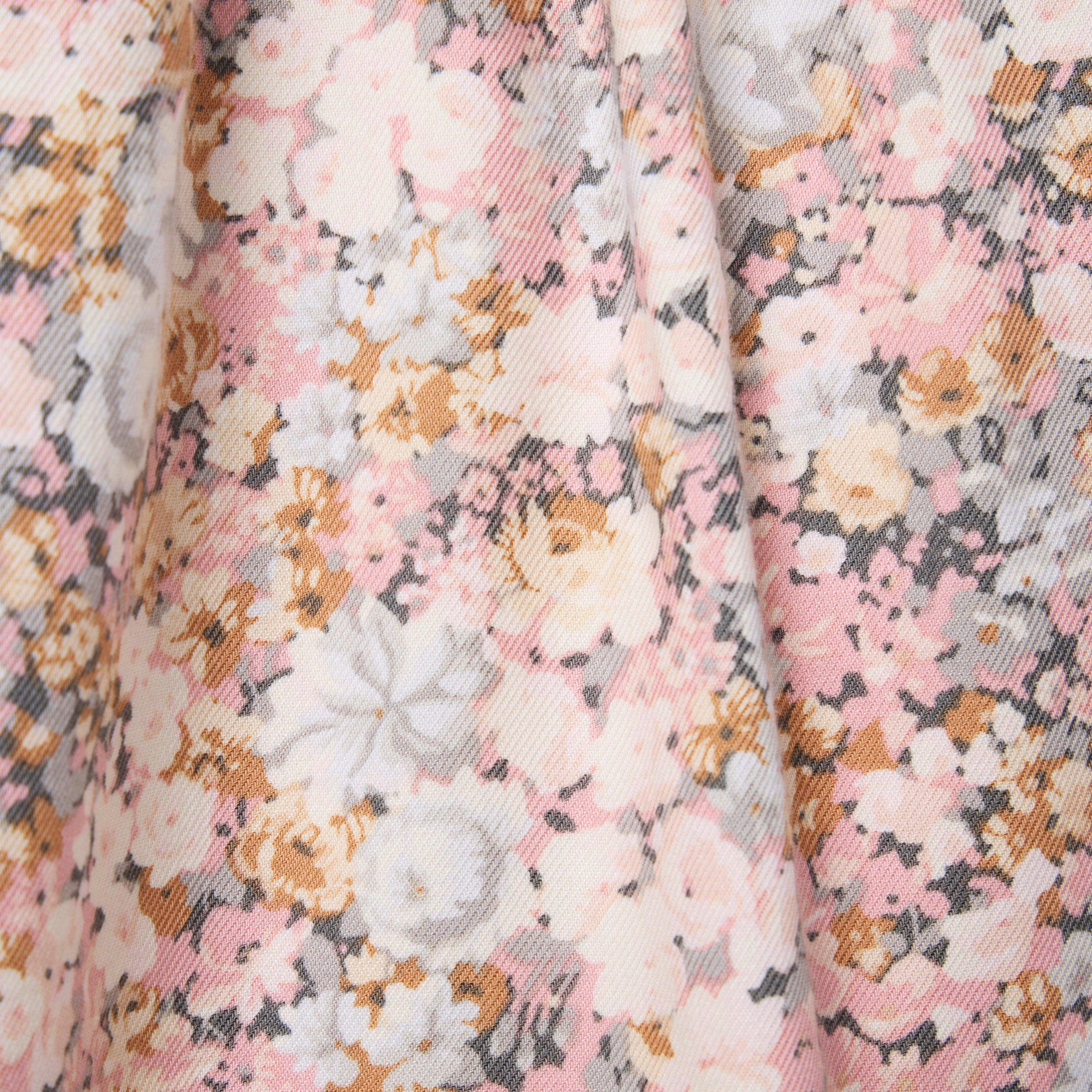Floral Ruffle Collar Top image number 1