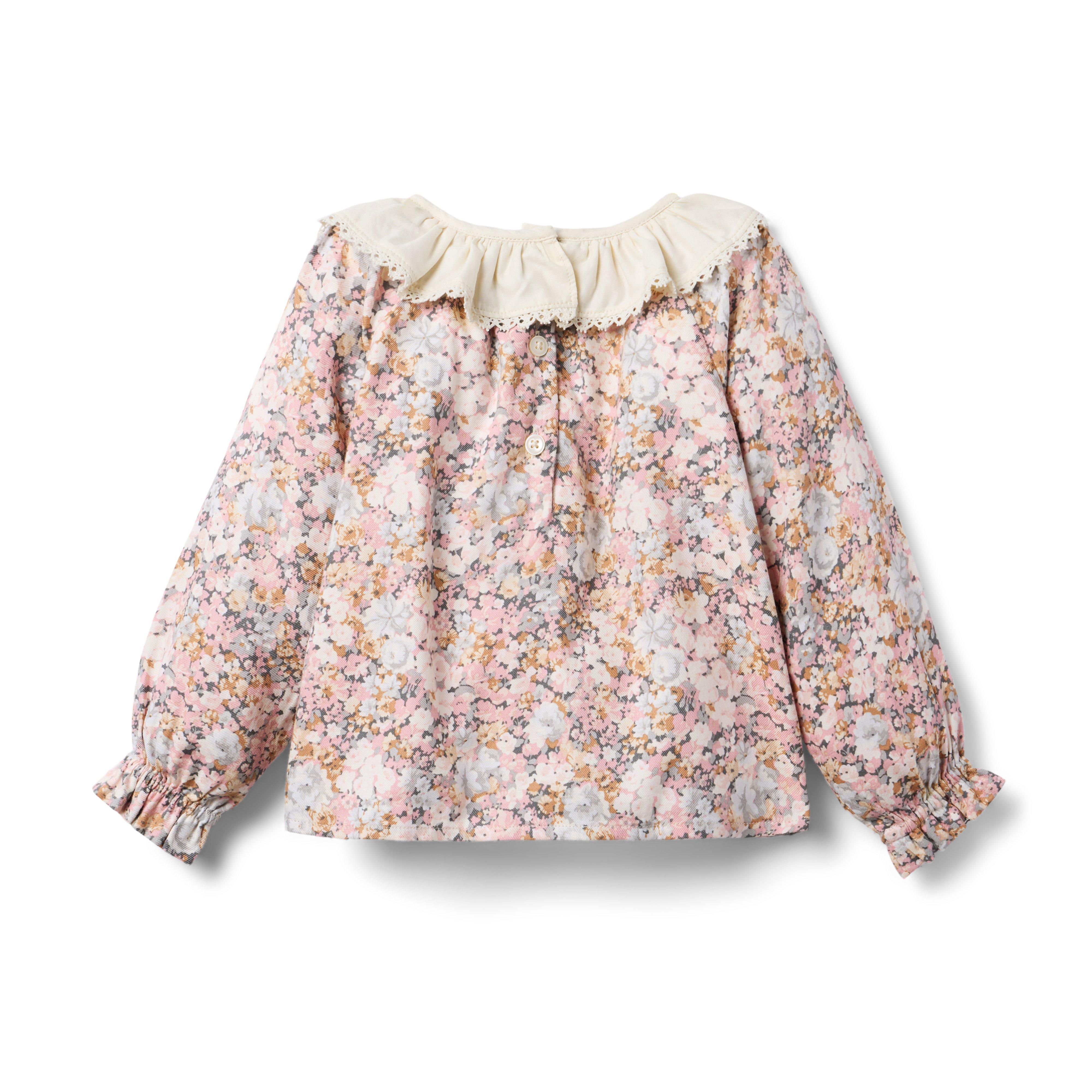 Floral Ruffle Collar Top image number 2