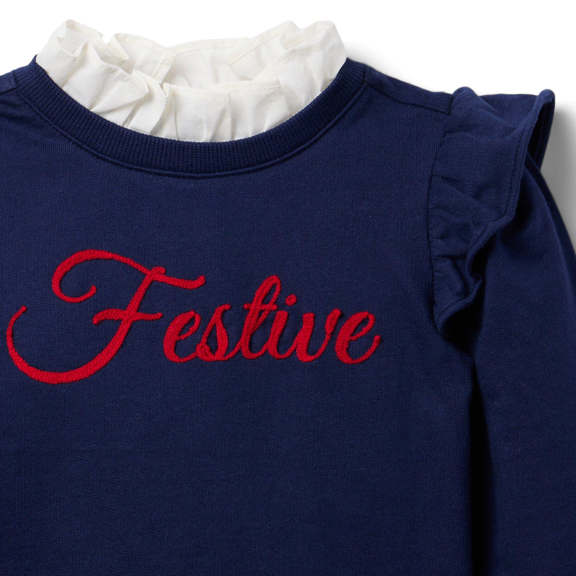 Festive Ruffle Sweatshirt image number 2