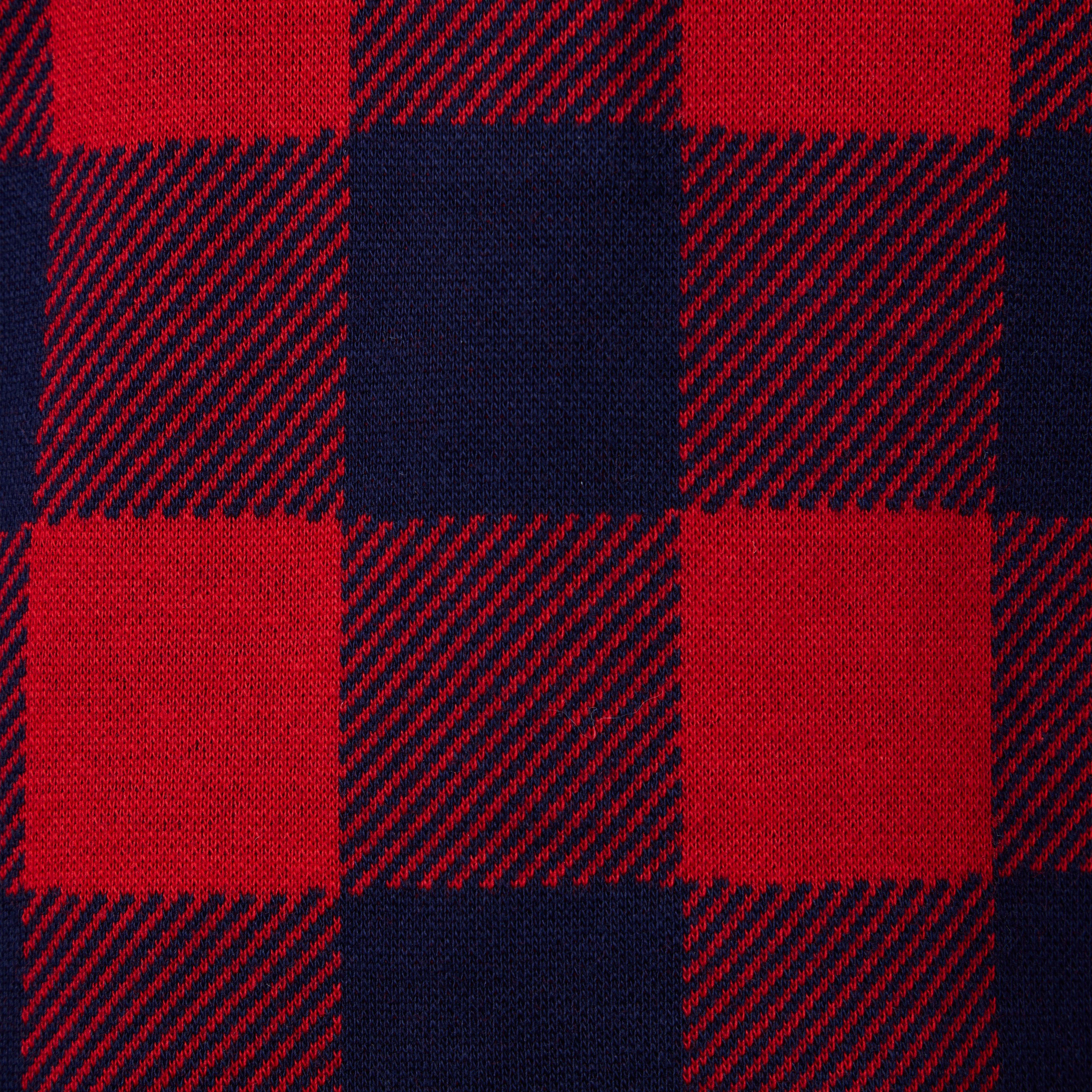 Plaid Collared Jacquard Sweatshirt image number 2