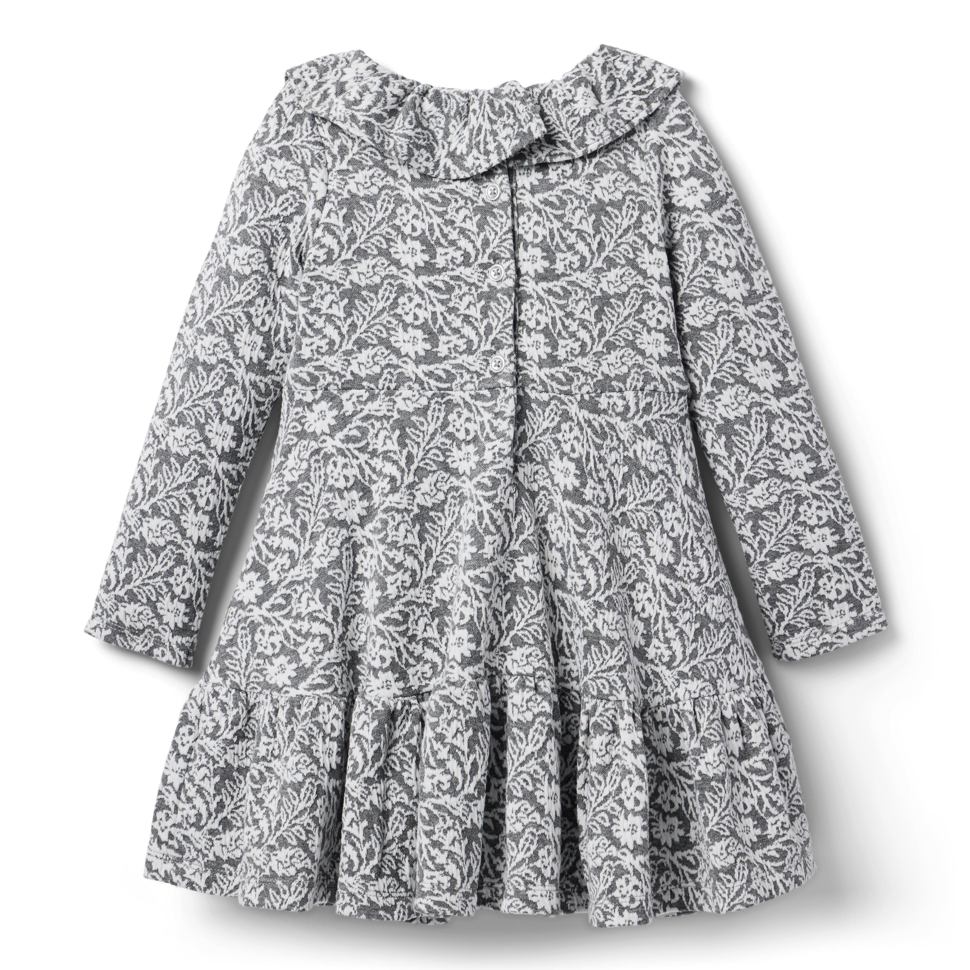 Floral Jacquard Ruffle Dress image number 2
