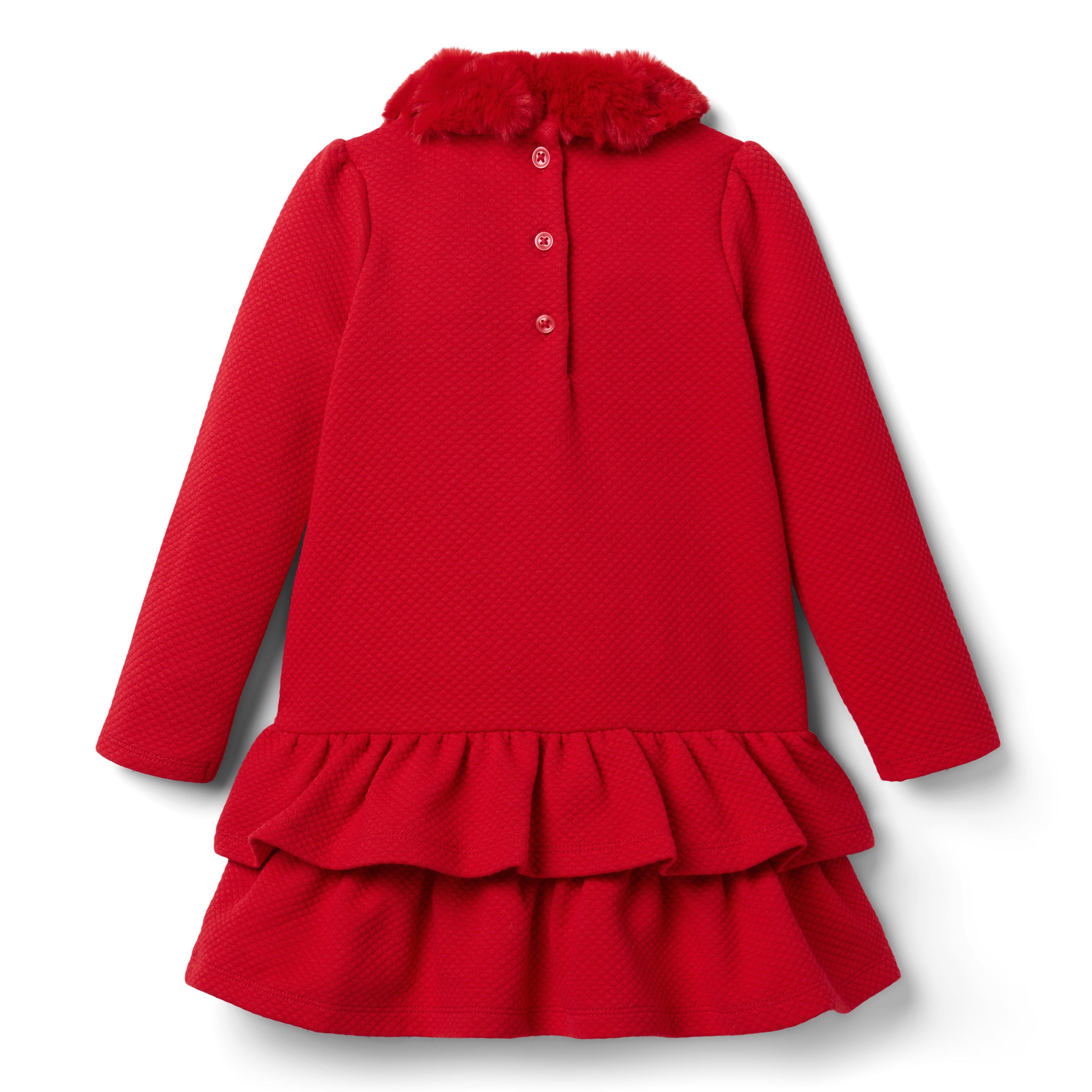Girl Bradbury Red The Luxe Collar Ruffle Dress by Janie and Jack