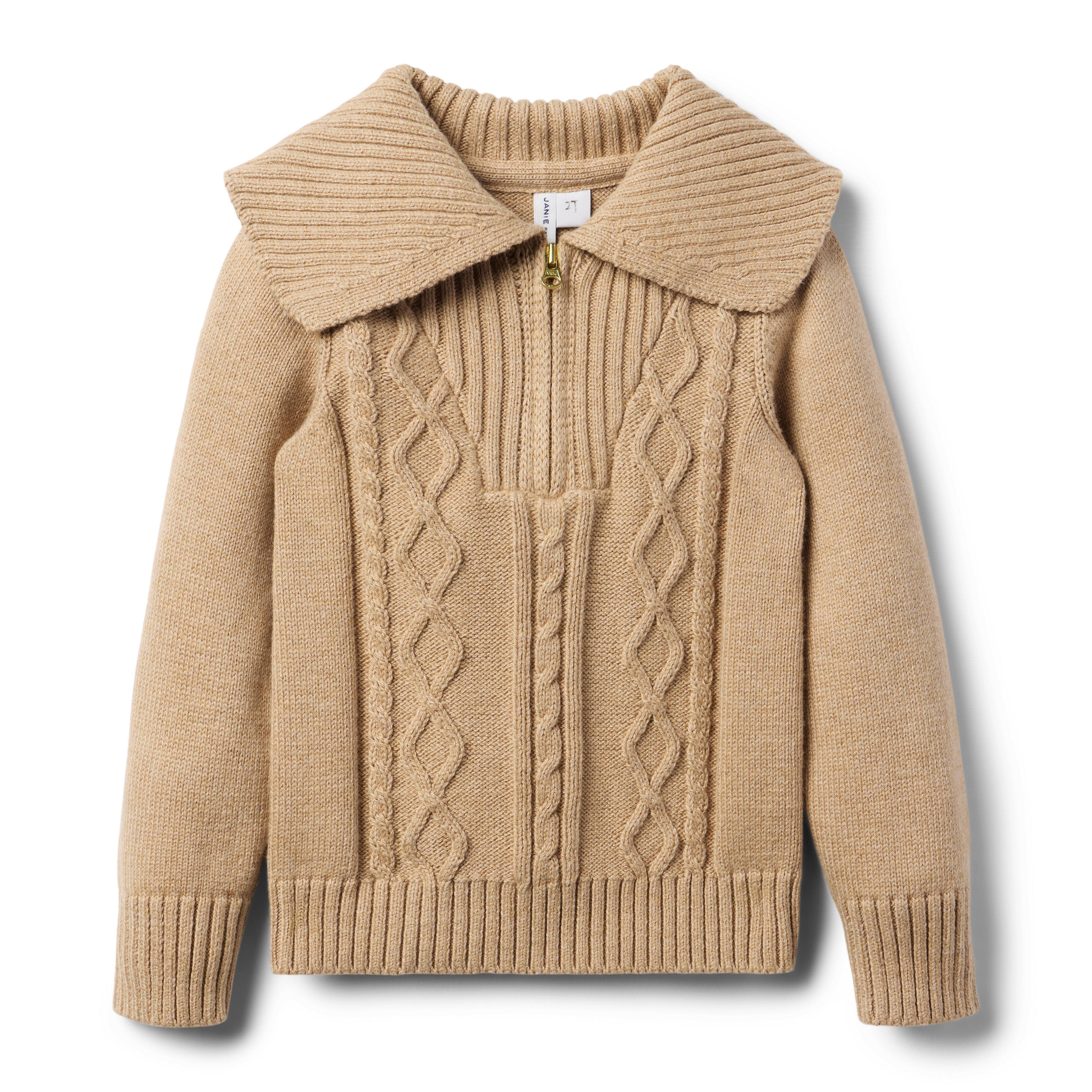 Cable Knit Half-Zip Sweater image number 0