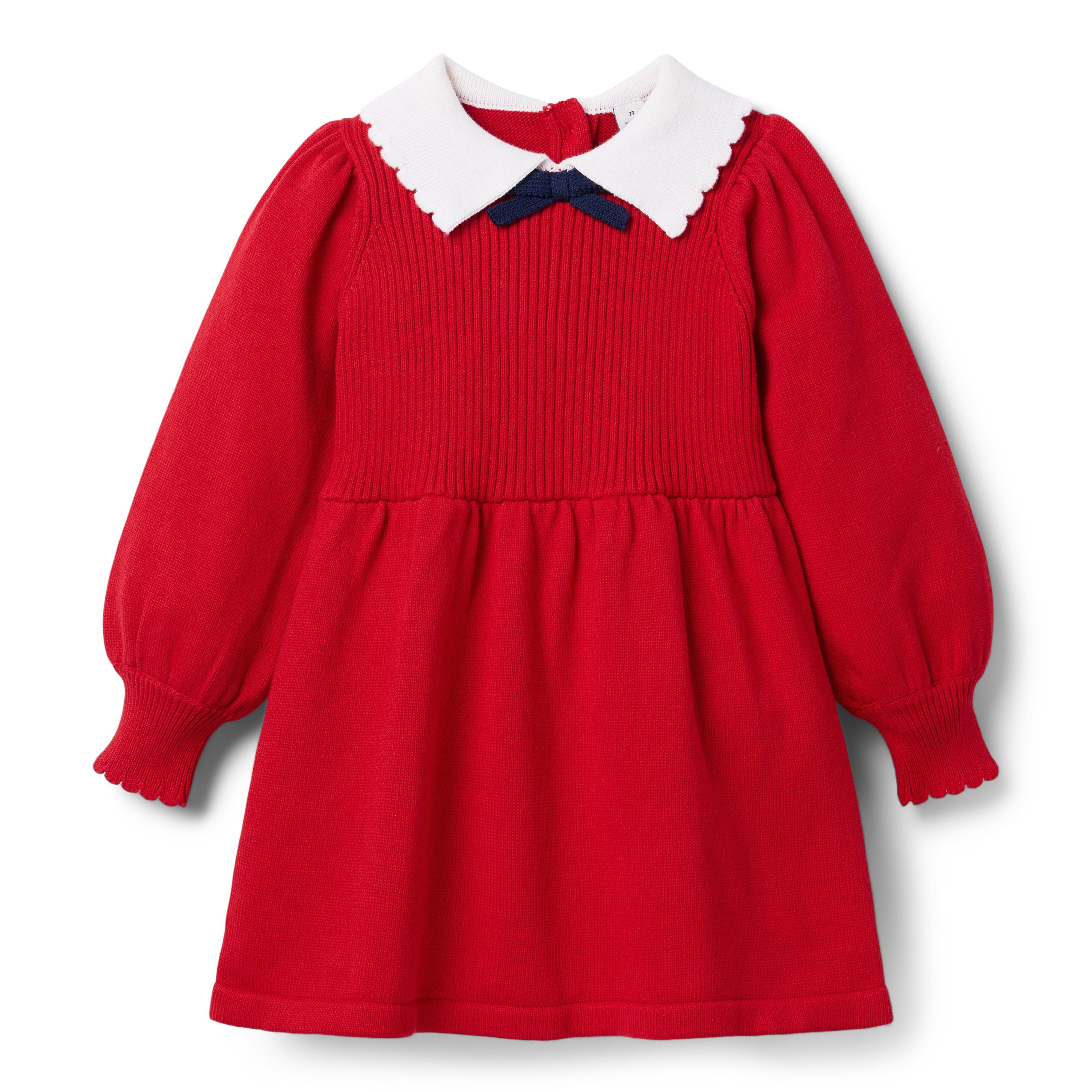 Girl Bradbury Red The Collared Sweater Dress by Janie and Jack