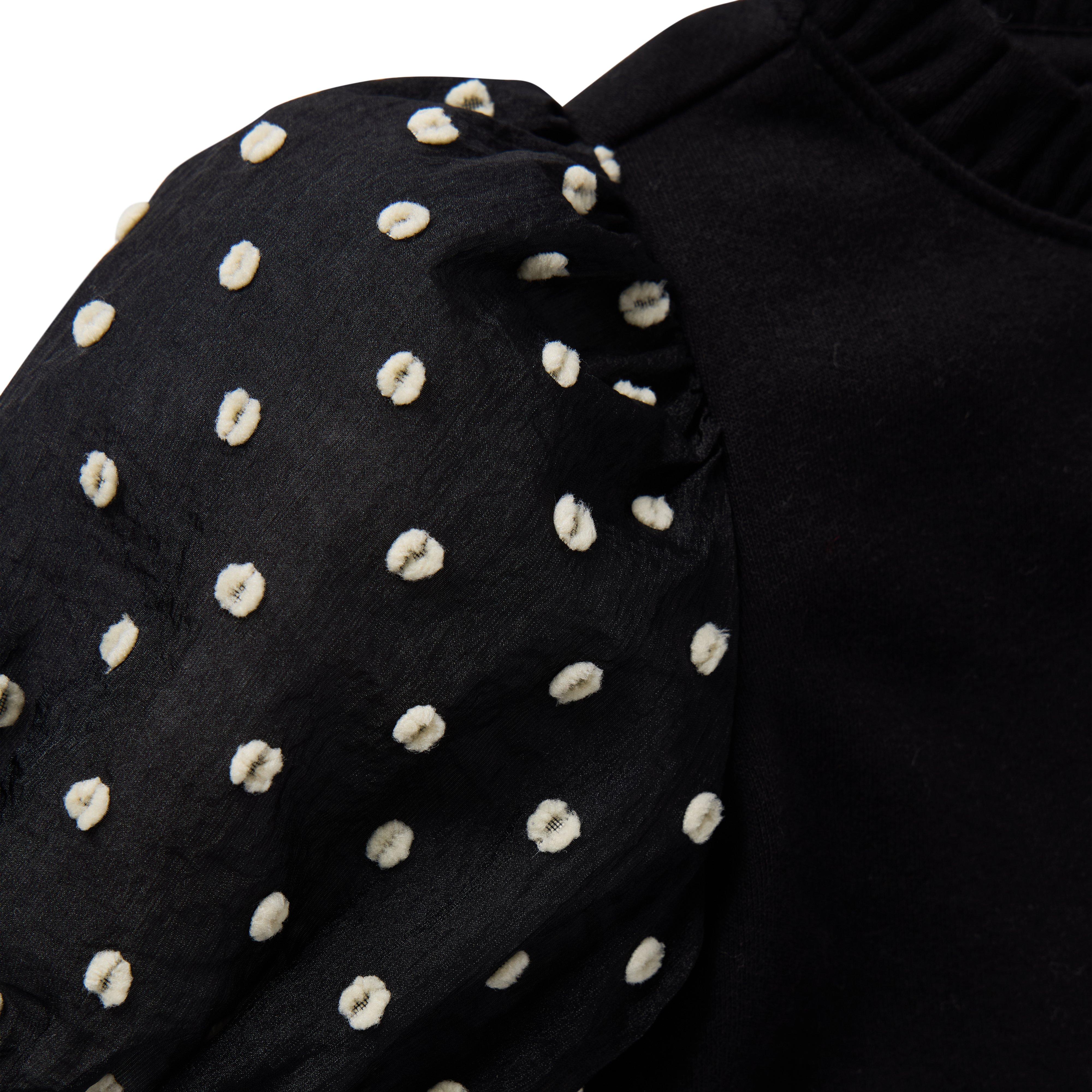 Dot Puff Sleeve Top image number 2
