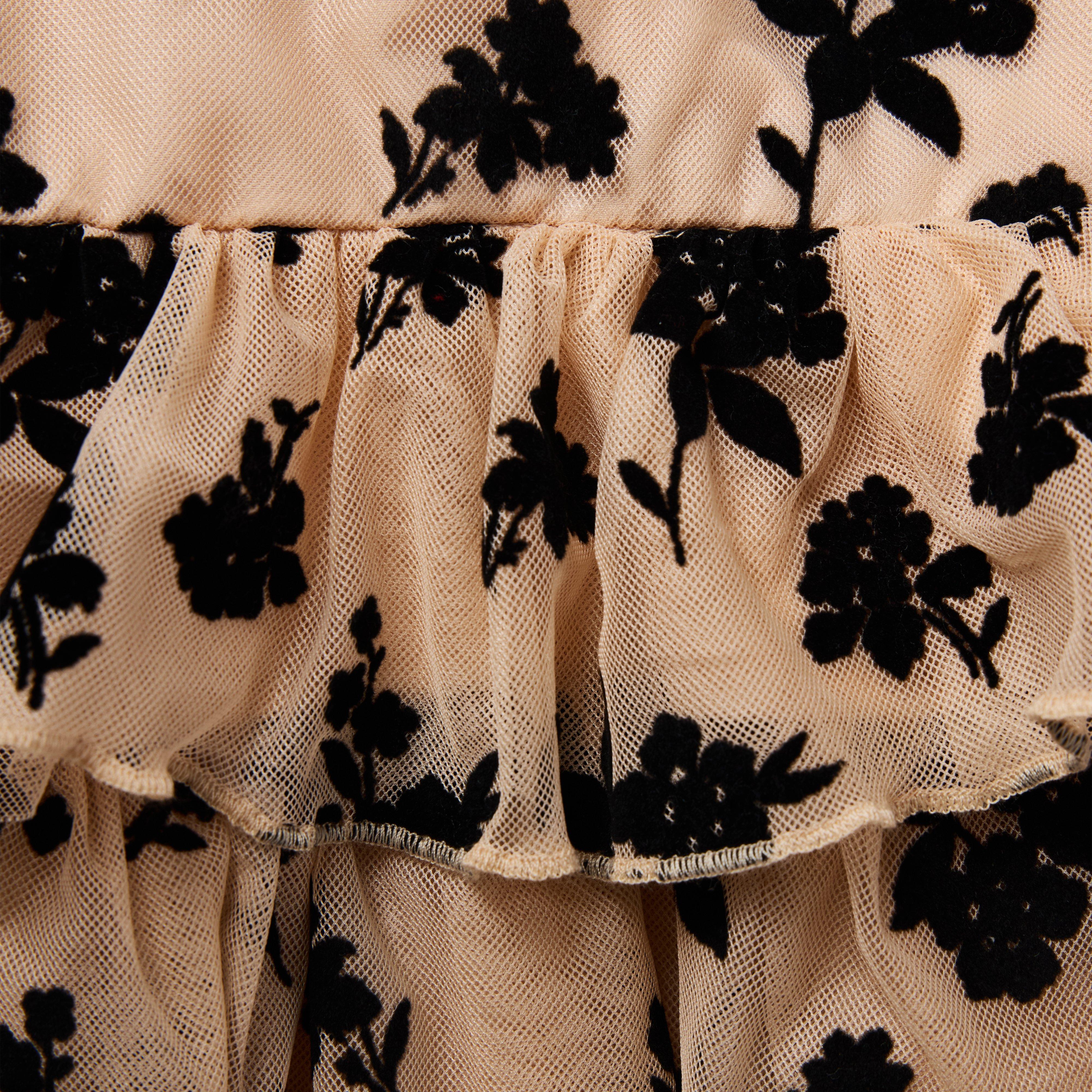 Floral Puff Sleeve Peplum Top image number 2