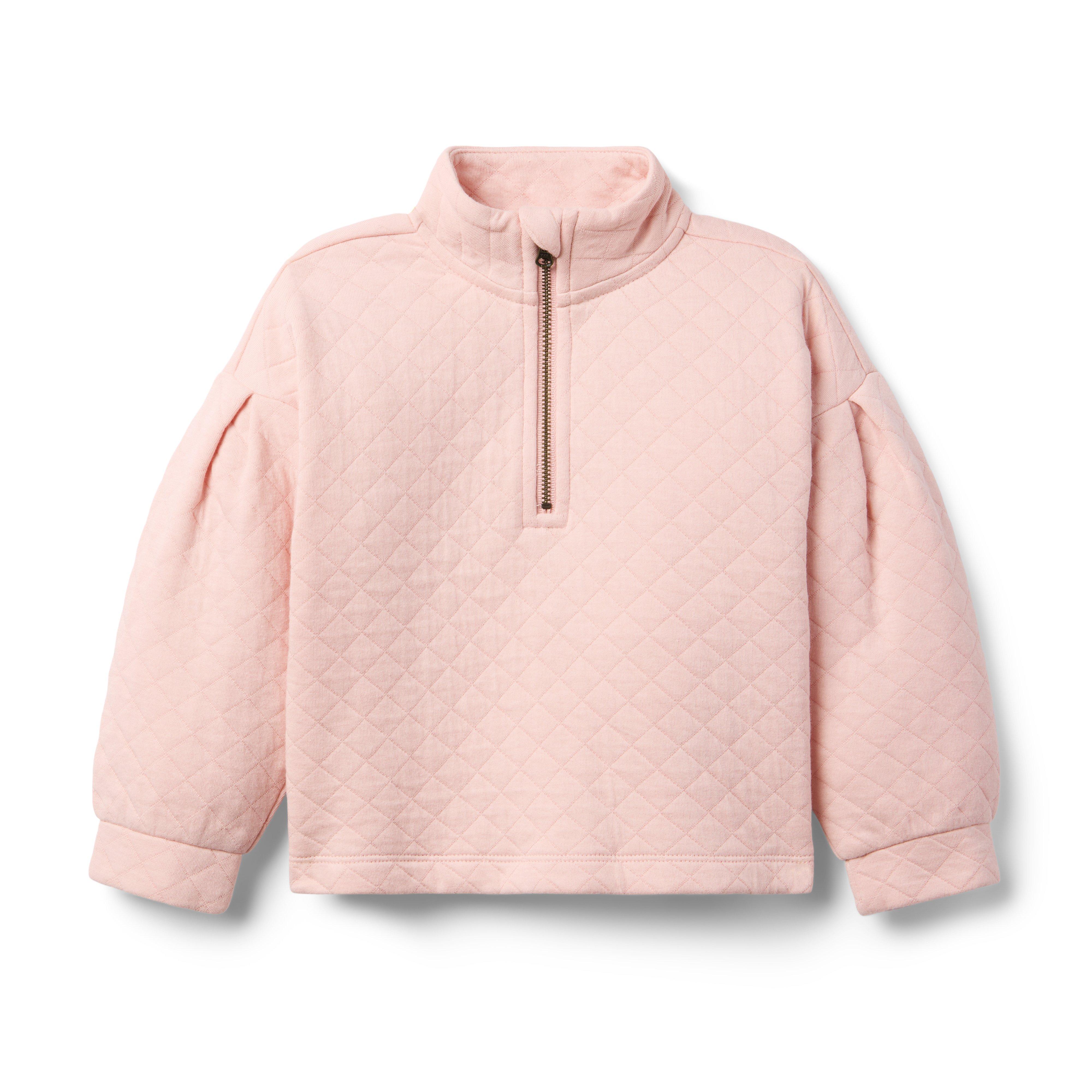 Quilted Half-Zip Sweatshirt