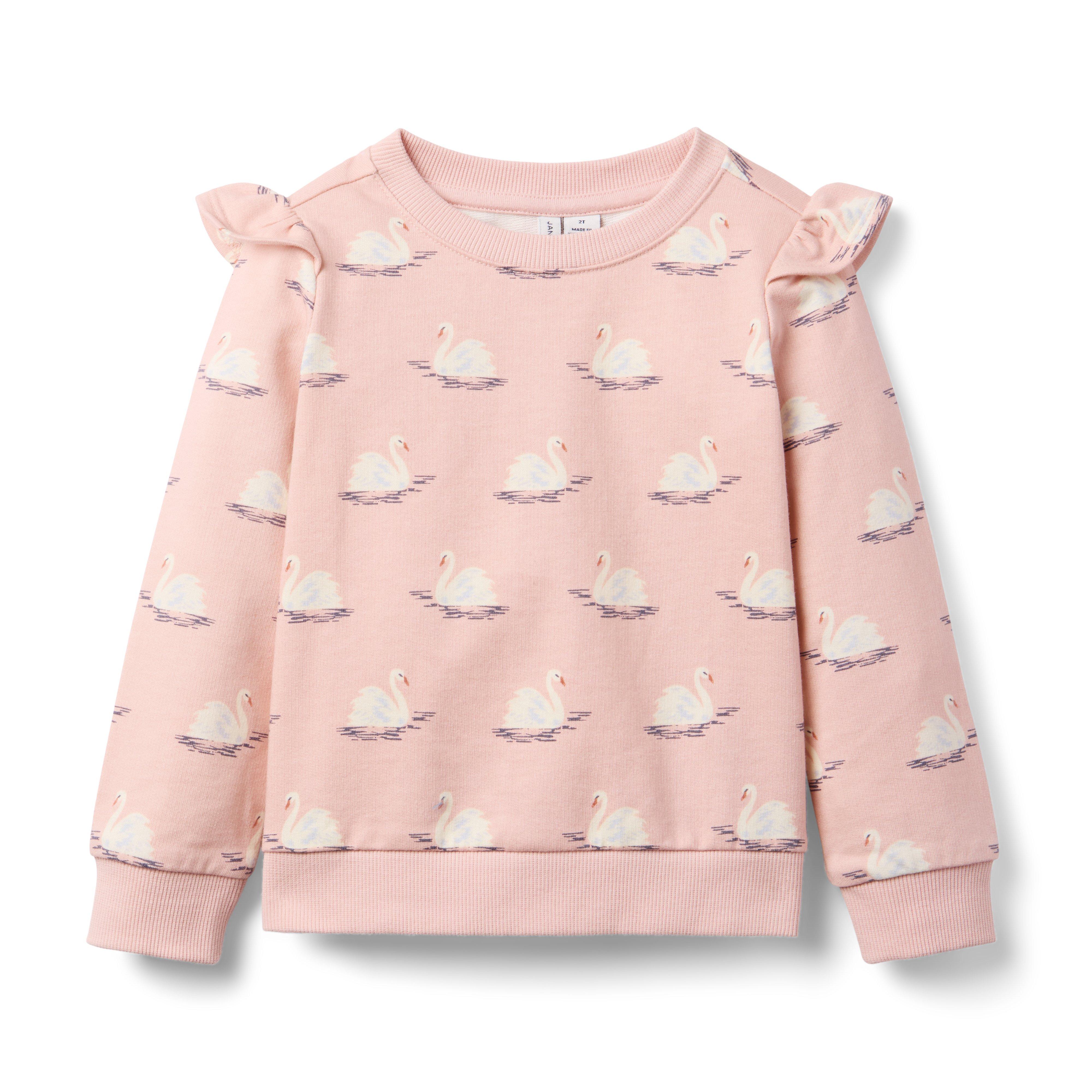 Swan Ruffle Sweatshirt
