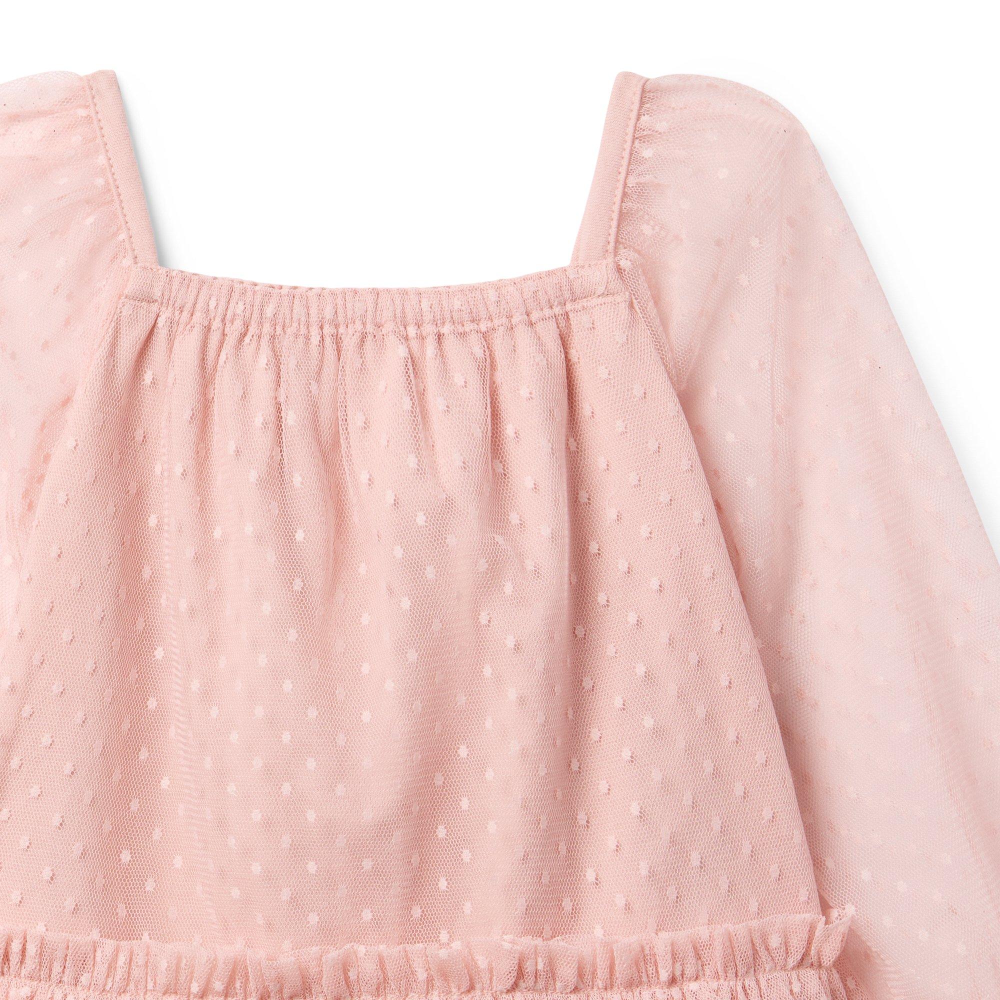 Dot Tulle Peplum Top image number 2