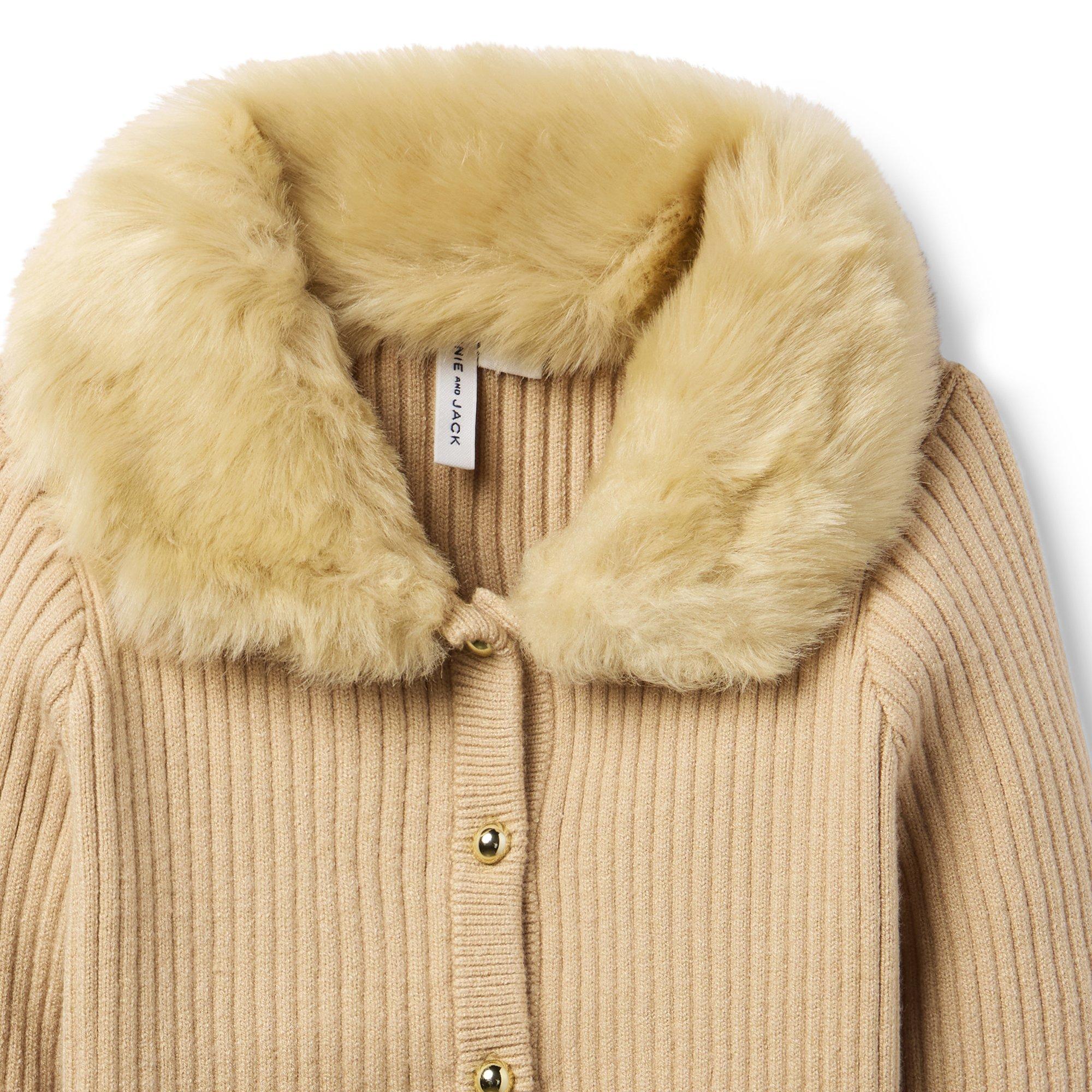 Faux Fur Collar Cardigan image number 2