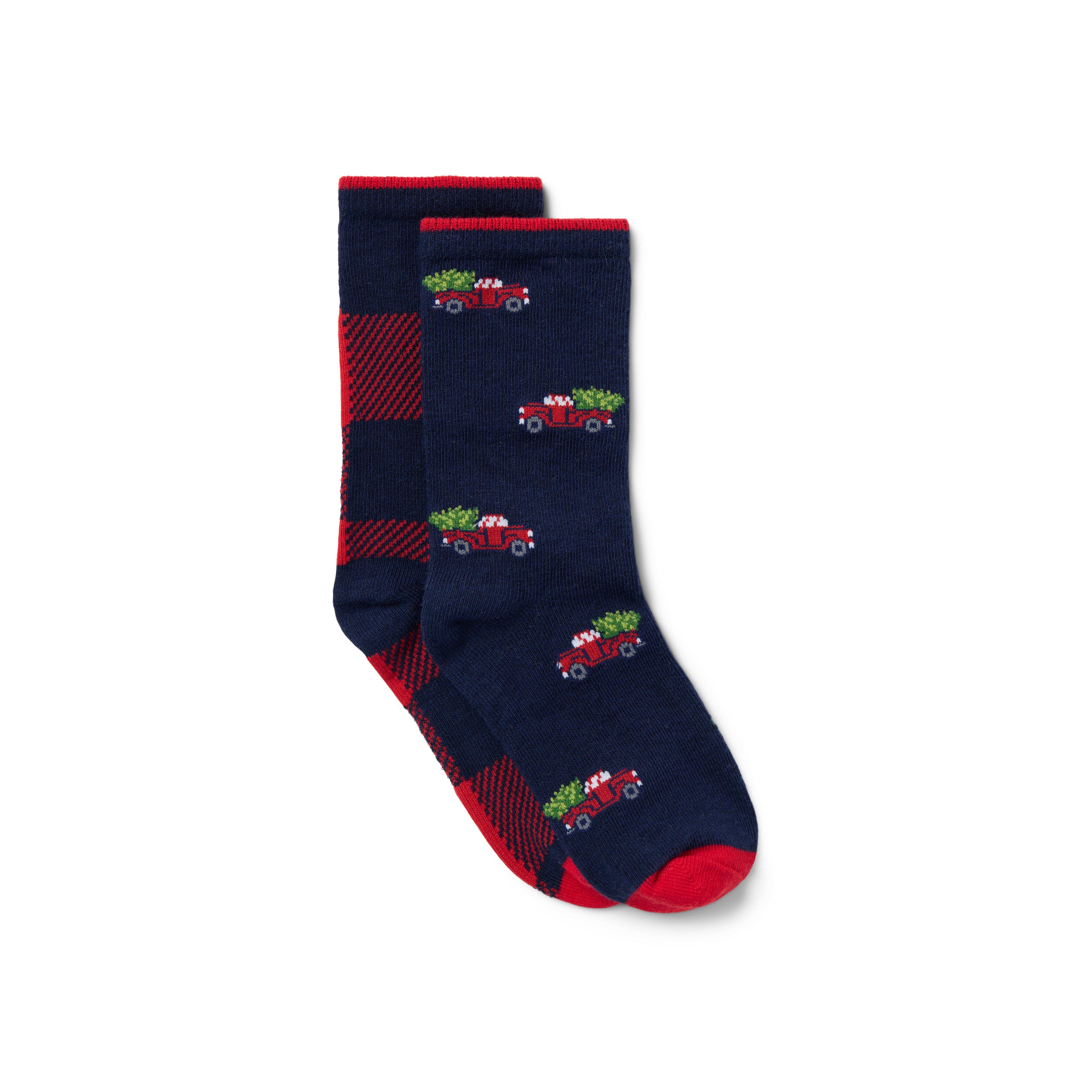 Holiday Truck And Plaid Sock 2-Pack image number 0