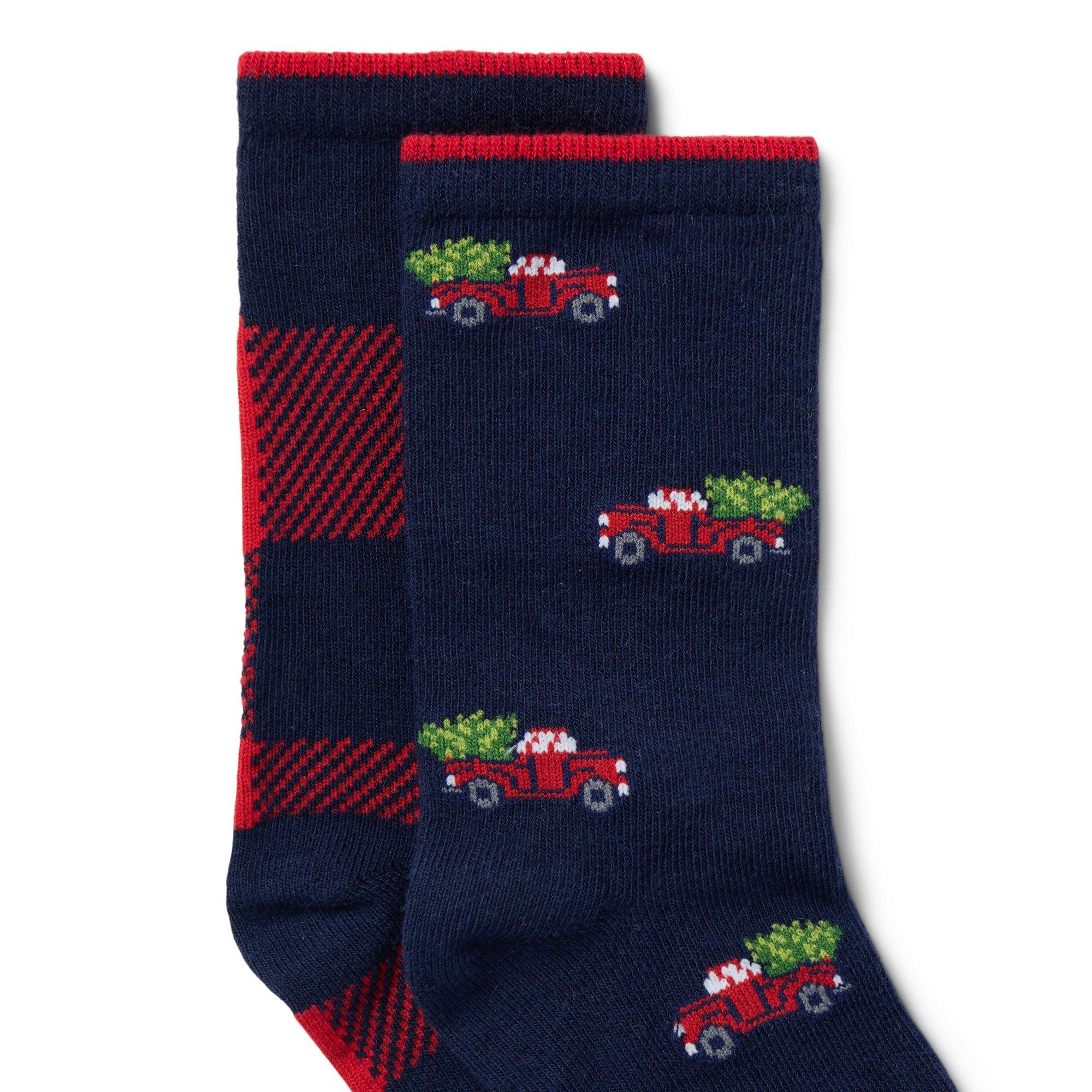 Holiday Truck And Plaid Sock 2-Pack image number 1