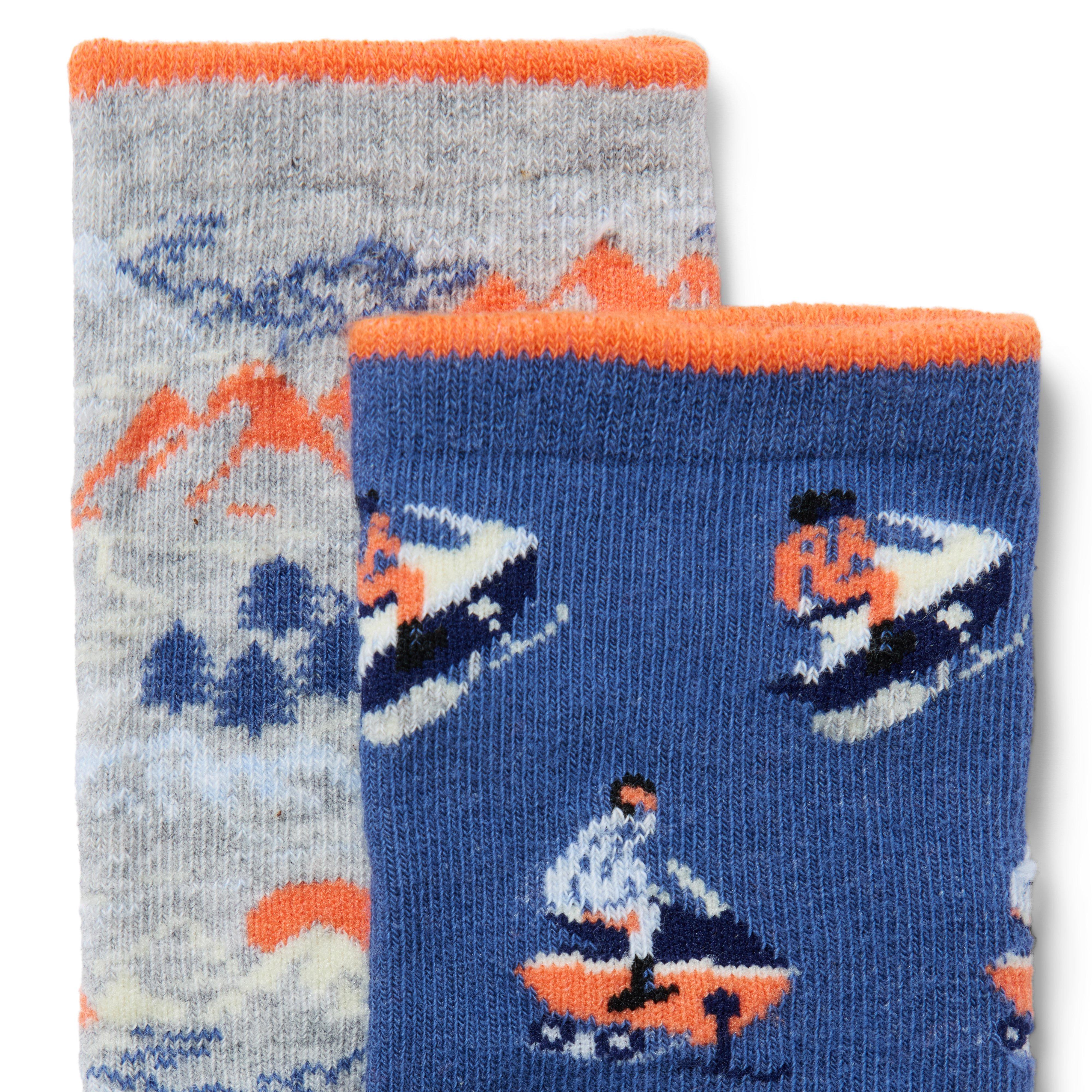 Snowmobile And Mountain Sock 2-Pack image number 1