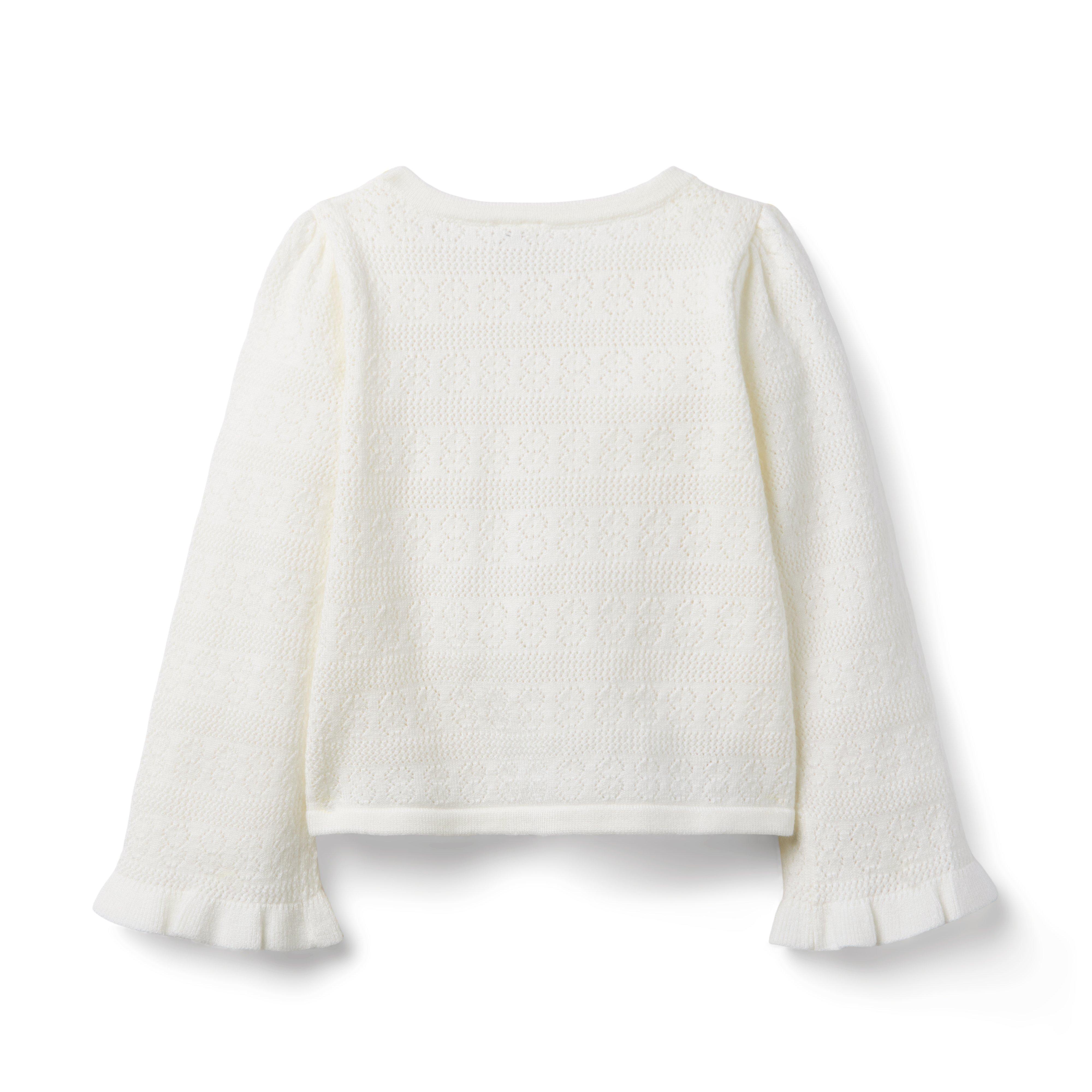 Pointelle Bell Sleeve Sweater image number 1