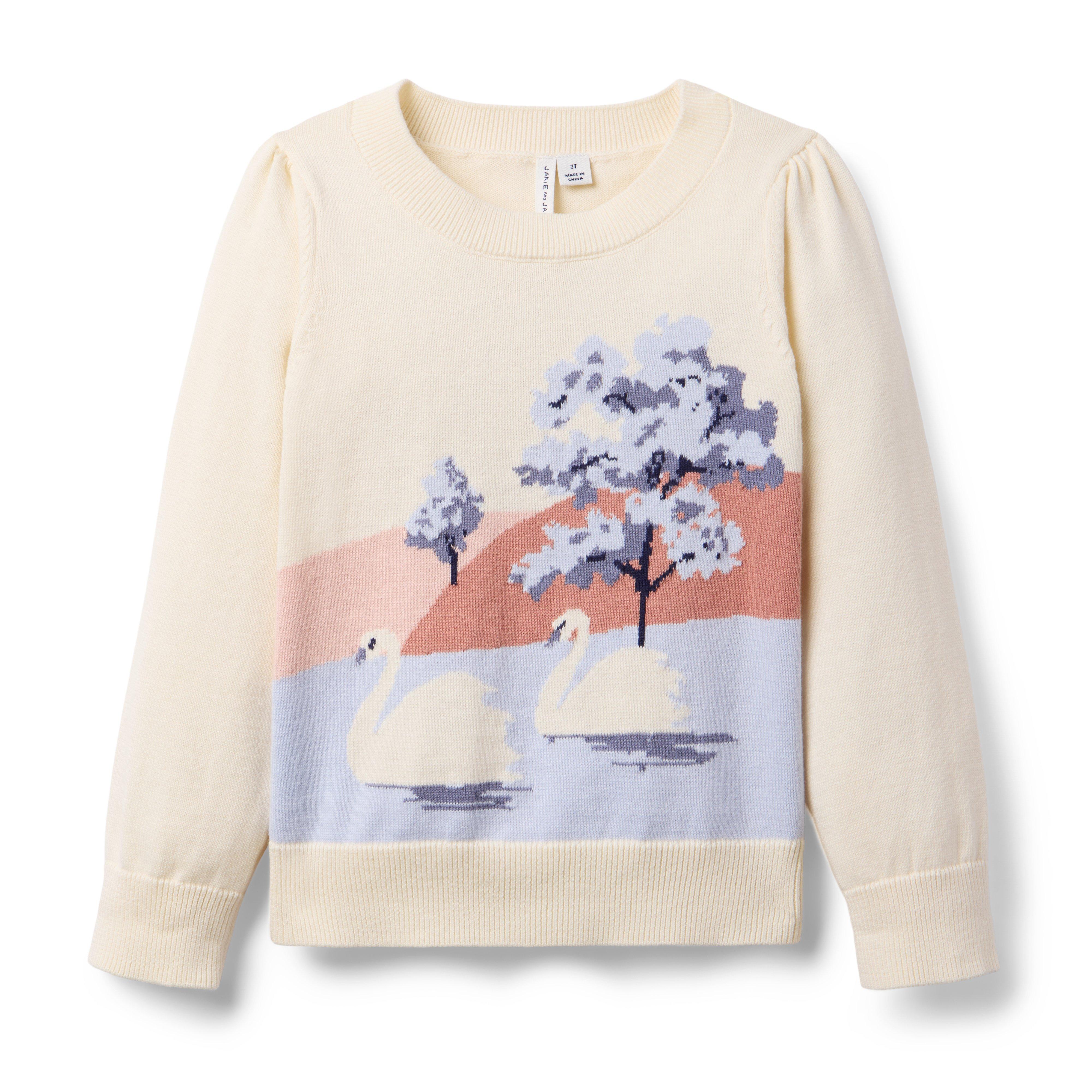 Swan Puff Sleeve Sweater