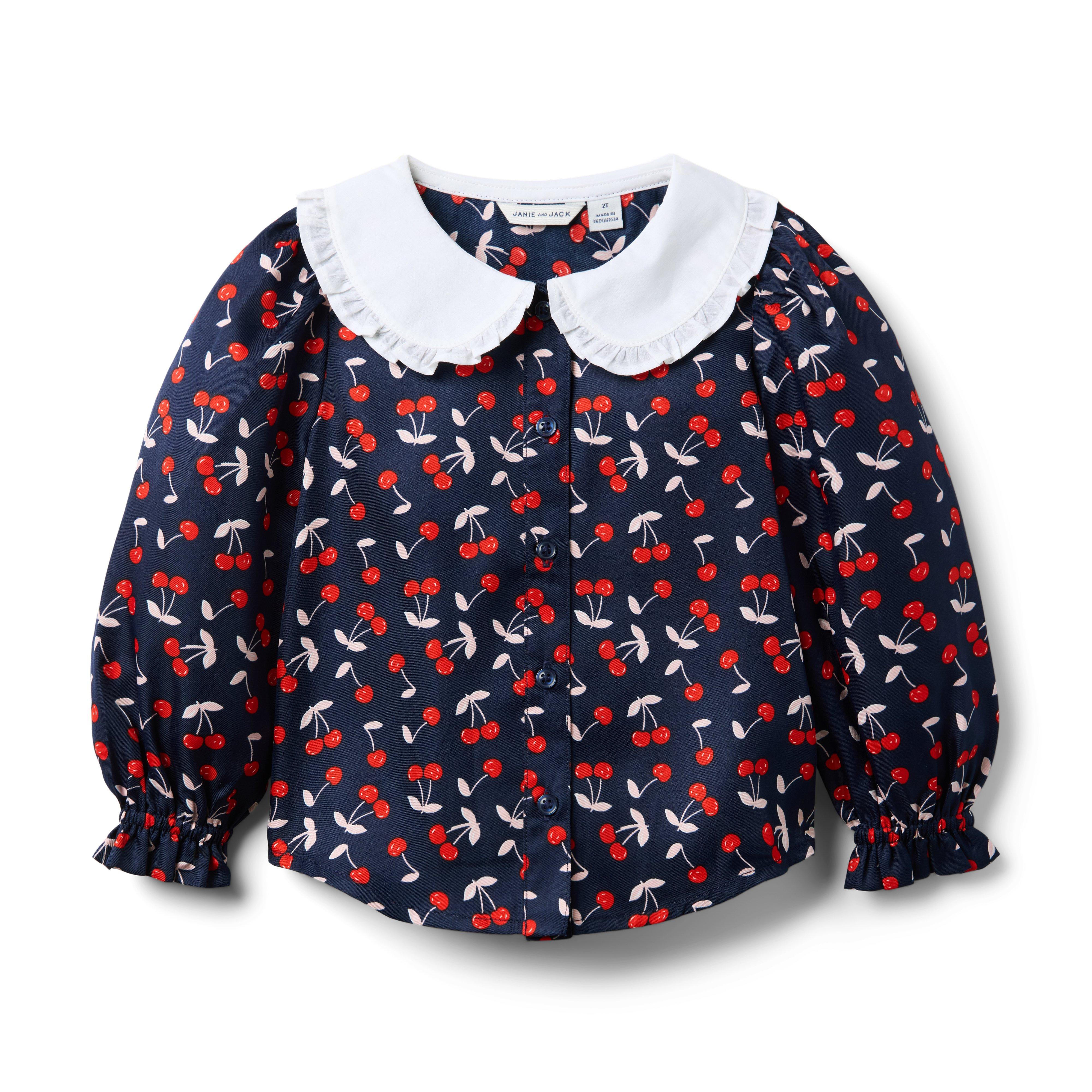 Cherry Collared Top