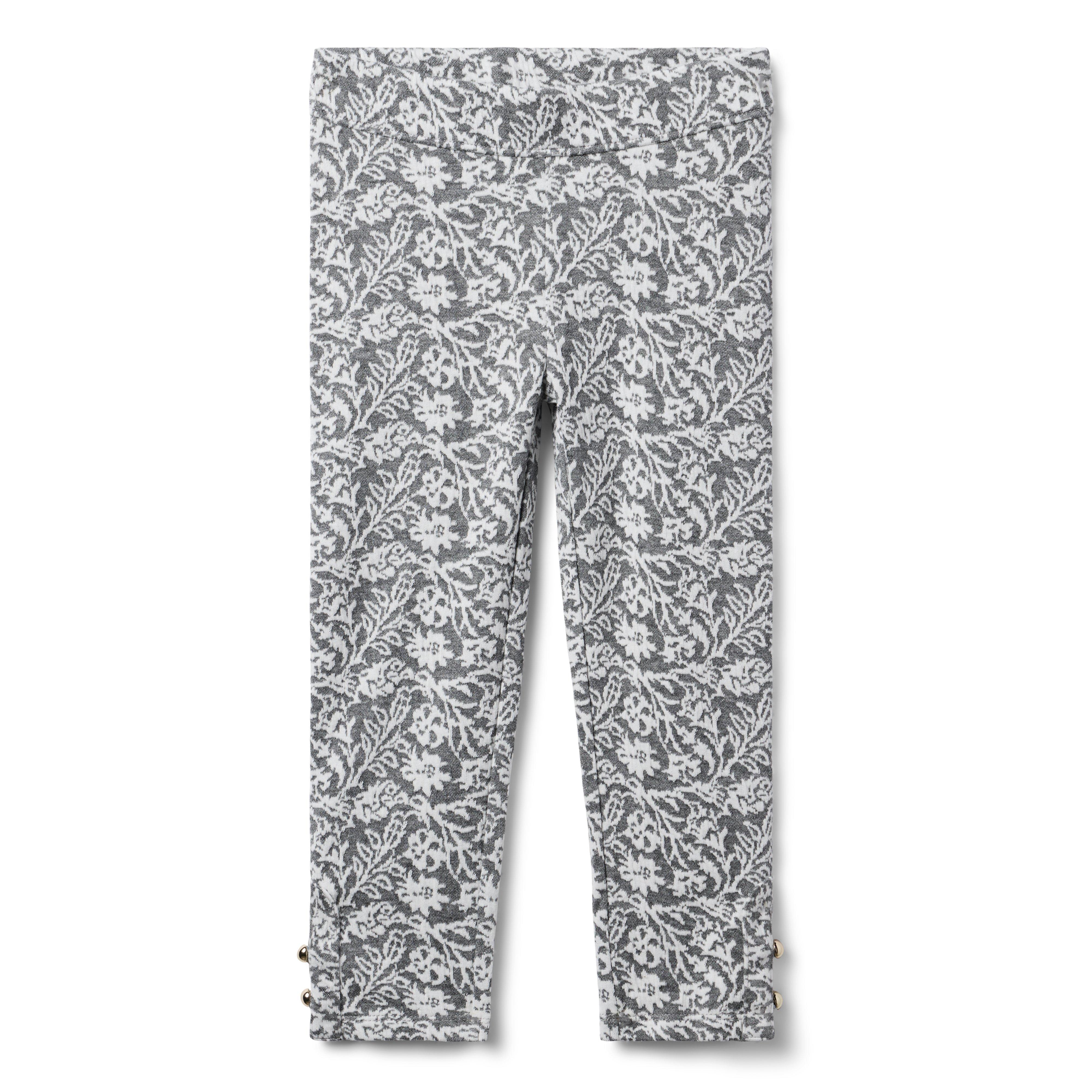 Floral Button Cuff Jacquard Pant image number 2