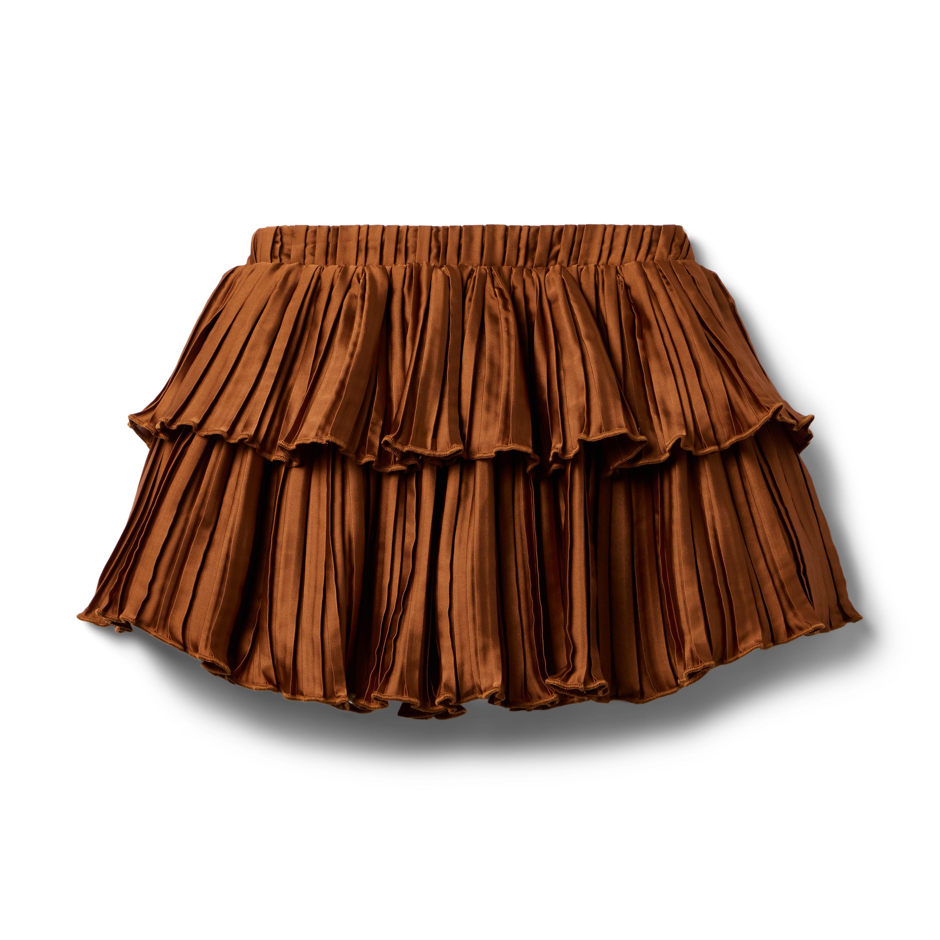 Satin Pleated Skirt