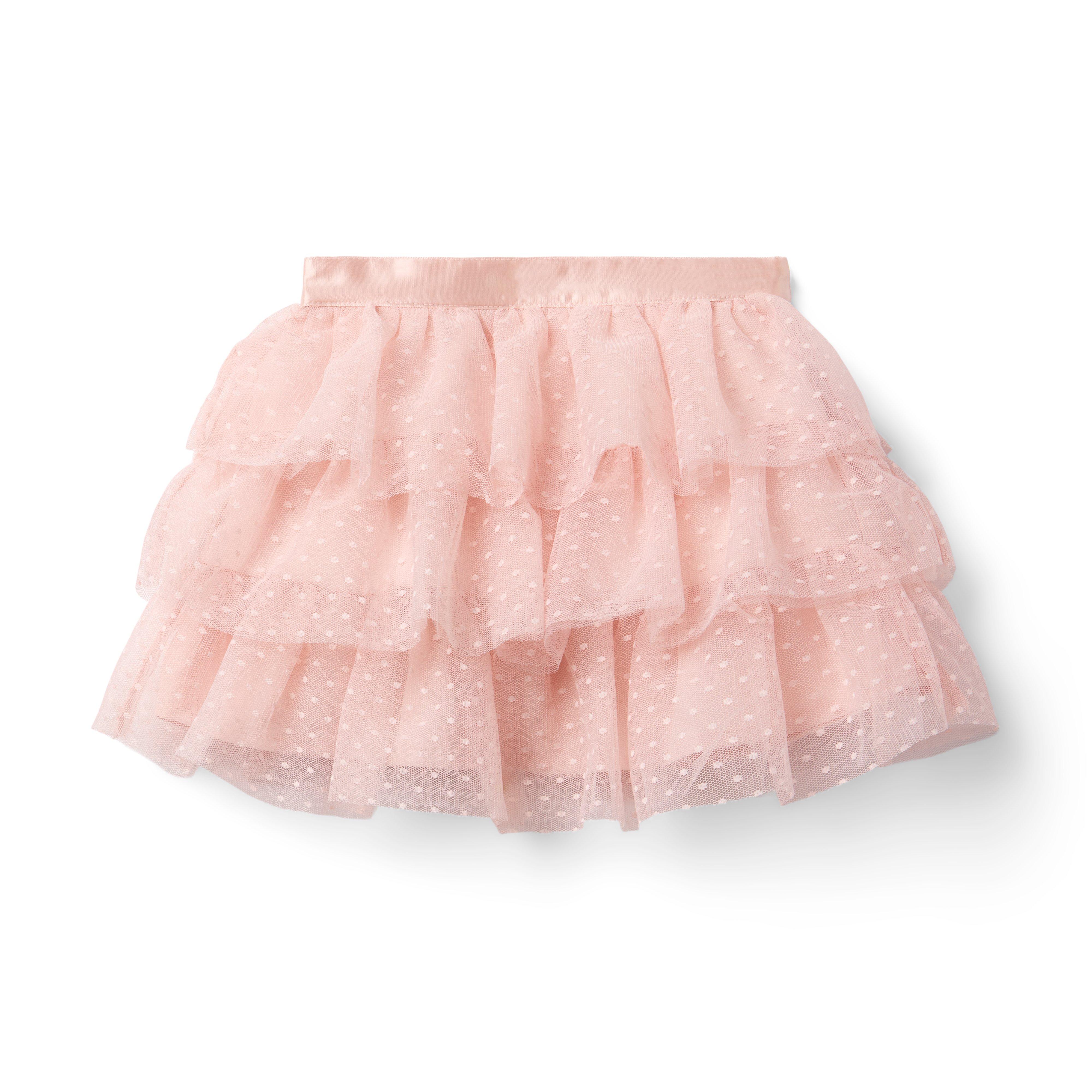 Dot Tiered Tulle Skirt